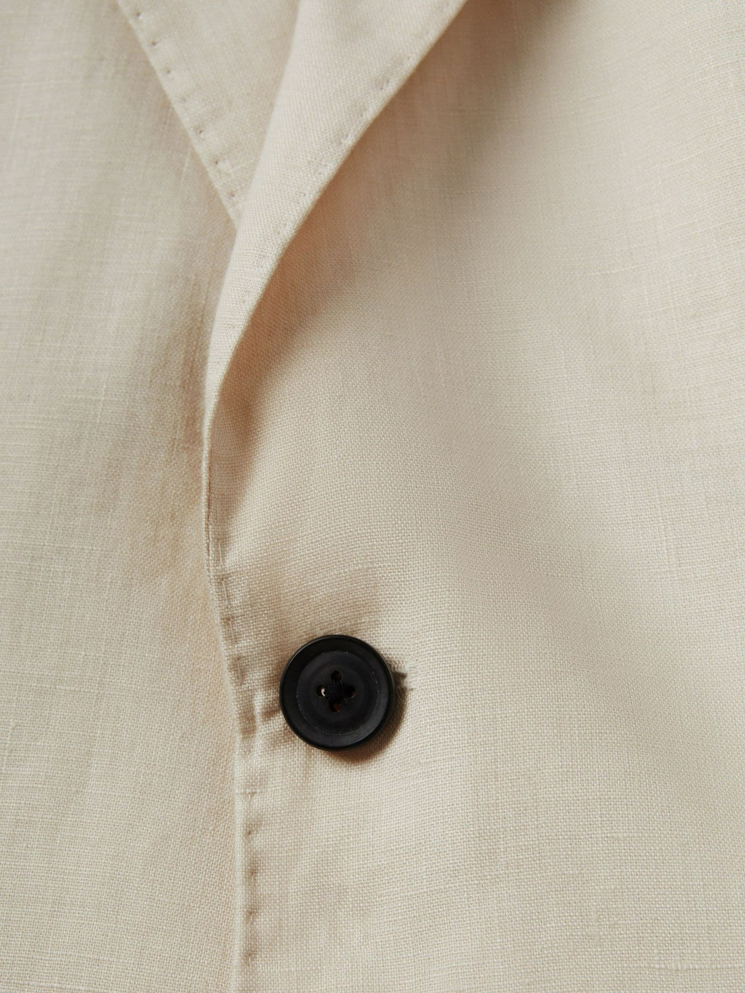 Reiss Slim-Fit Single Breasted Linen Blazer in Stone