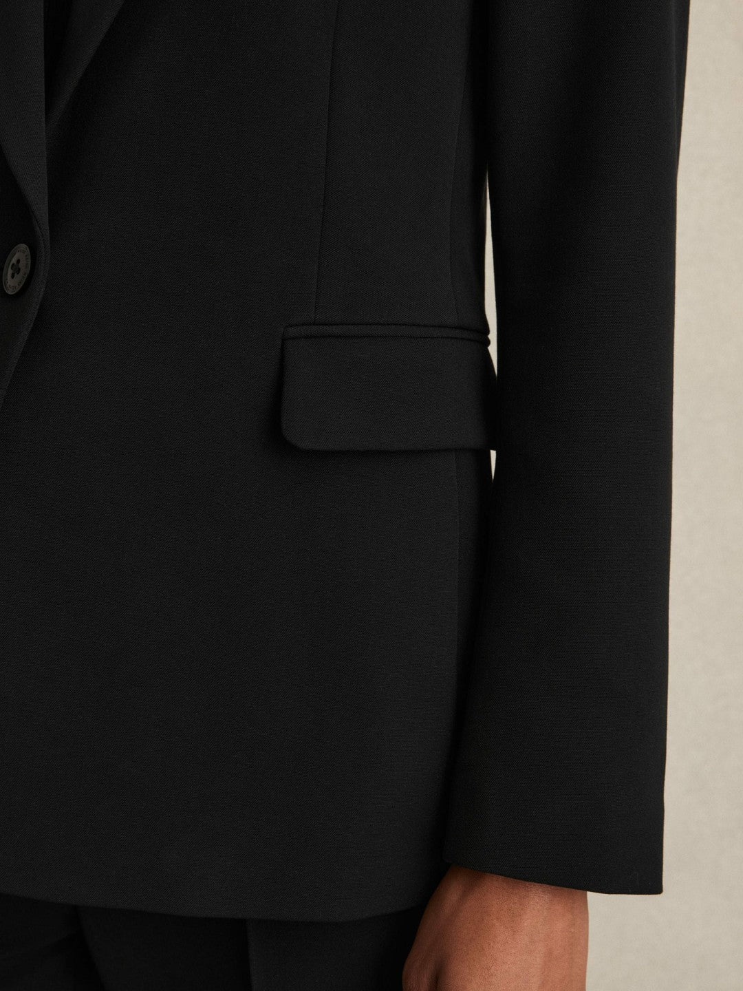 Reiss Petite Tailored Single Breasted Suit Blazer in Black