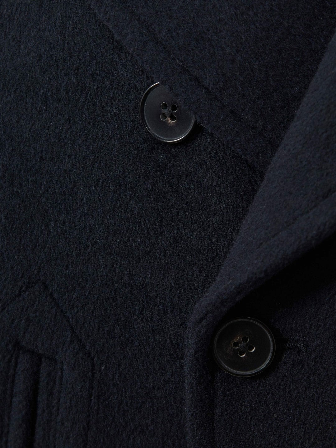 Reiss Offer - 9-13 yrs Wool Blend Twill Double Breasted Coat in Navy