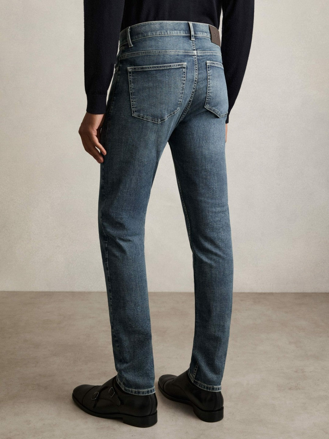 Reiss Skinny-Fit Jeans in Washed Indigo Grey Cast