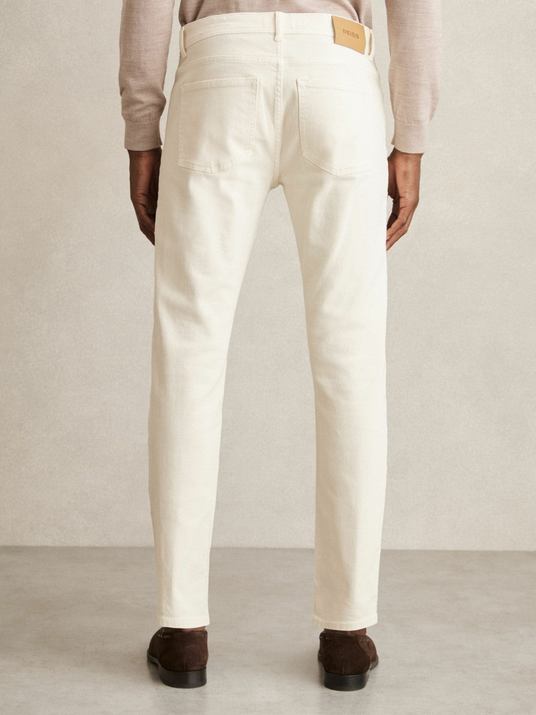 Reiss Cotton-Stretch Slim-Fit Jeans in White