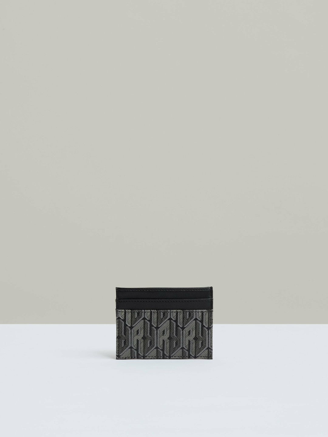 Reiss Monogram Canvas Card Holder in Black