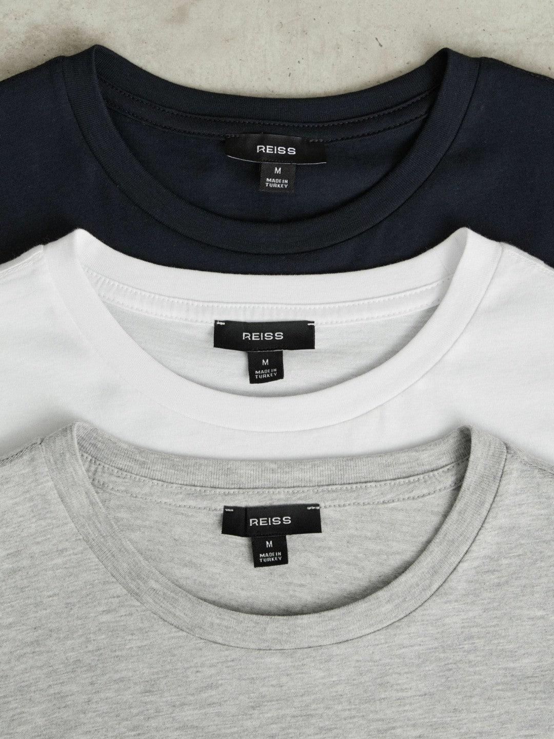 Reiss Cotton-Jersey Crew-Neck T-shirts 3 Pack in Multi