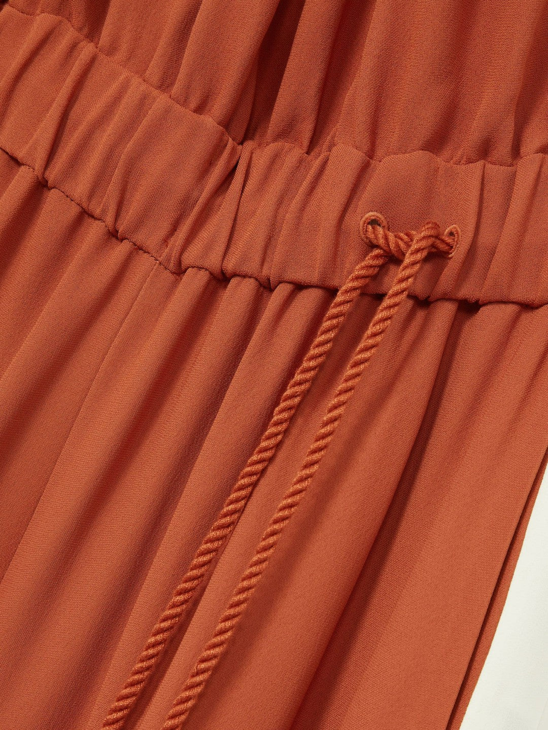 Reiss Colour-Block Rope-Cord Jumpsuit in Orange