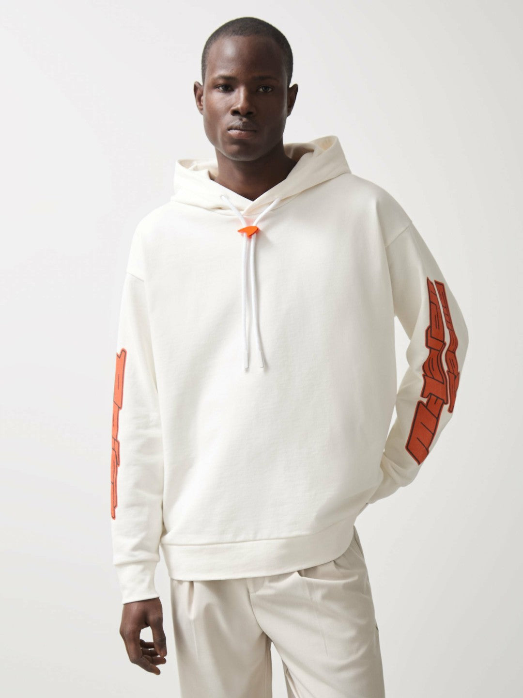 Reiss McLaren F1 Team Oversize Toggle Hoodie Unisex Fit in White