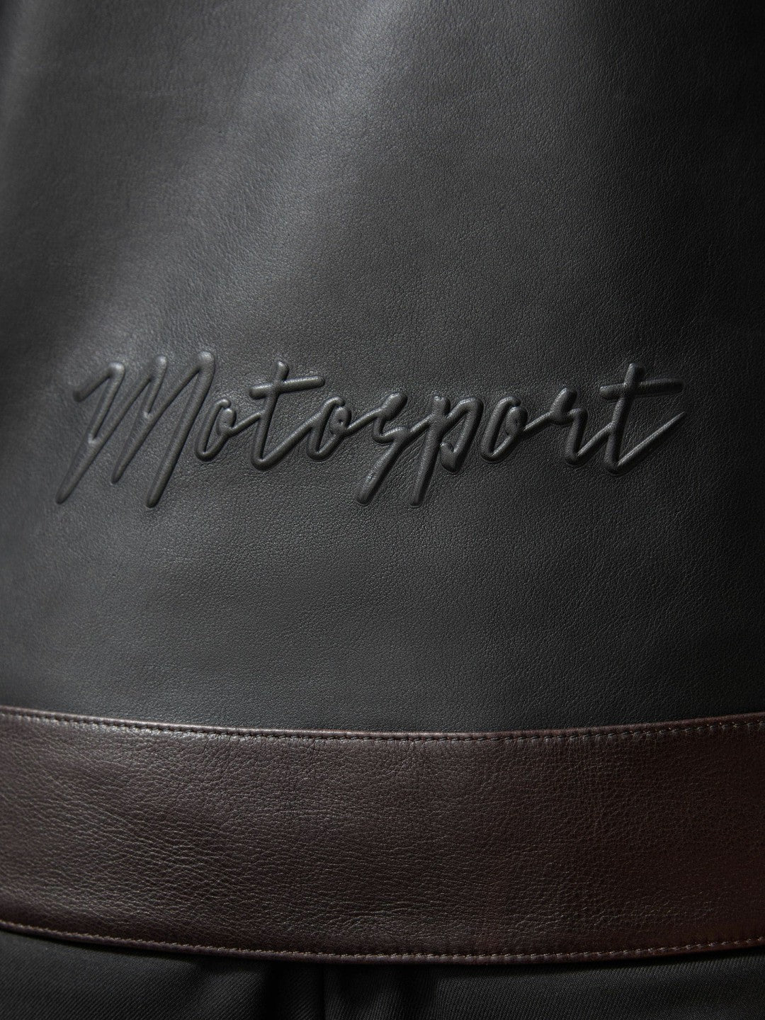 Reiss McLaren F1 Team Leather Biker Jacket in Black