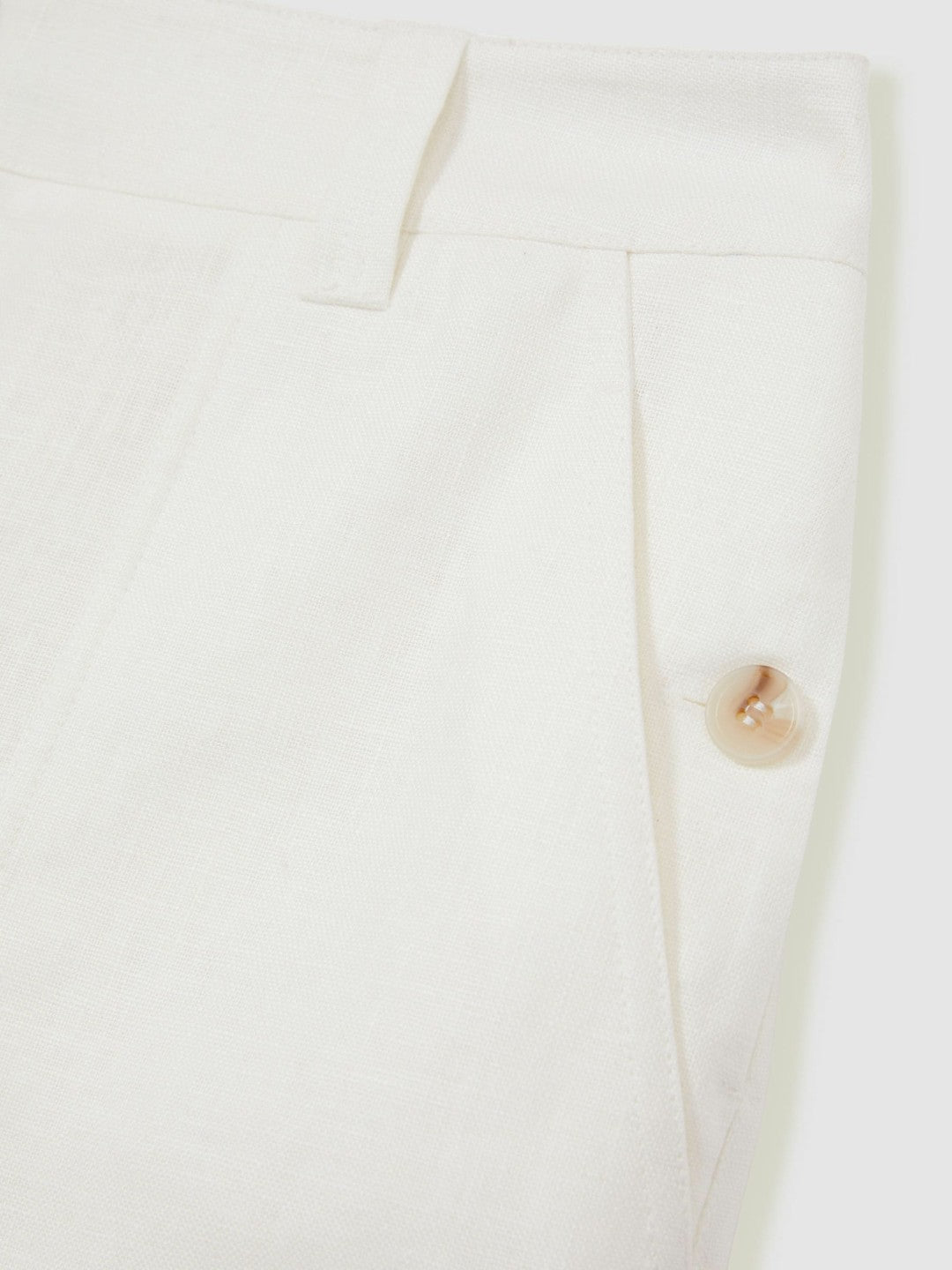 Reiss Linen Shorts in White