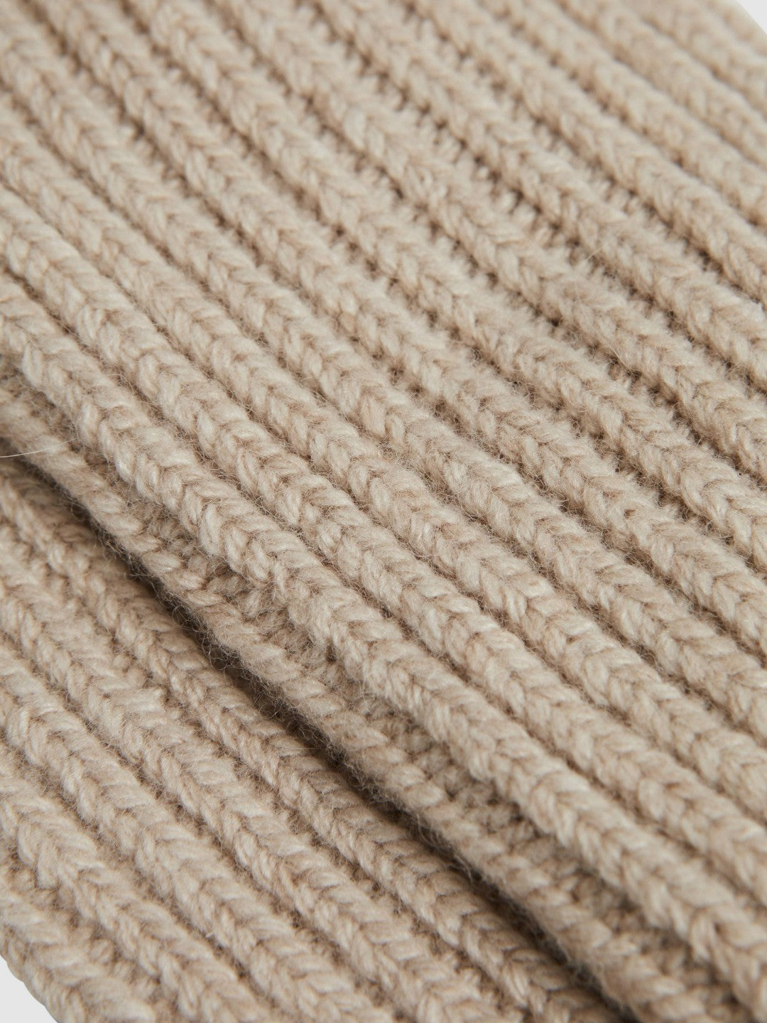 Reiss Rib-Knit Socks With Cashmere in Oatmeal
