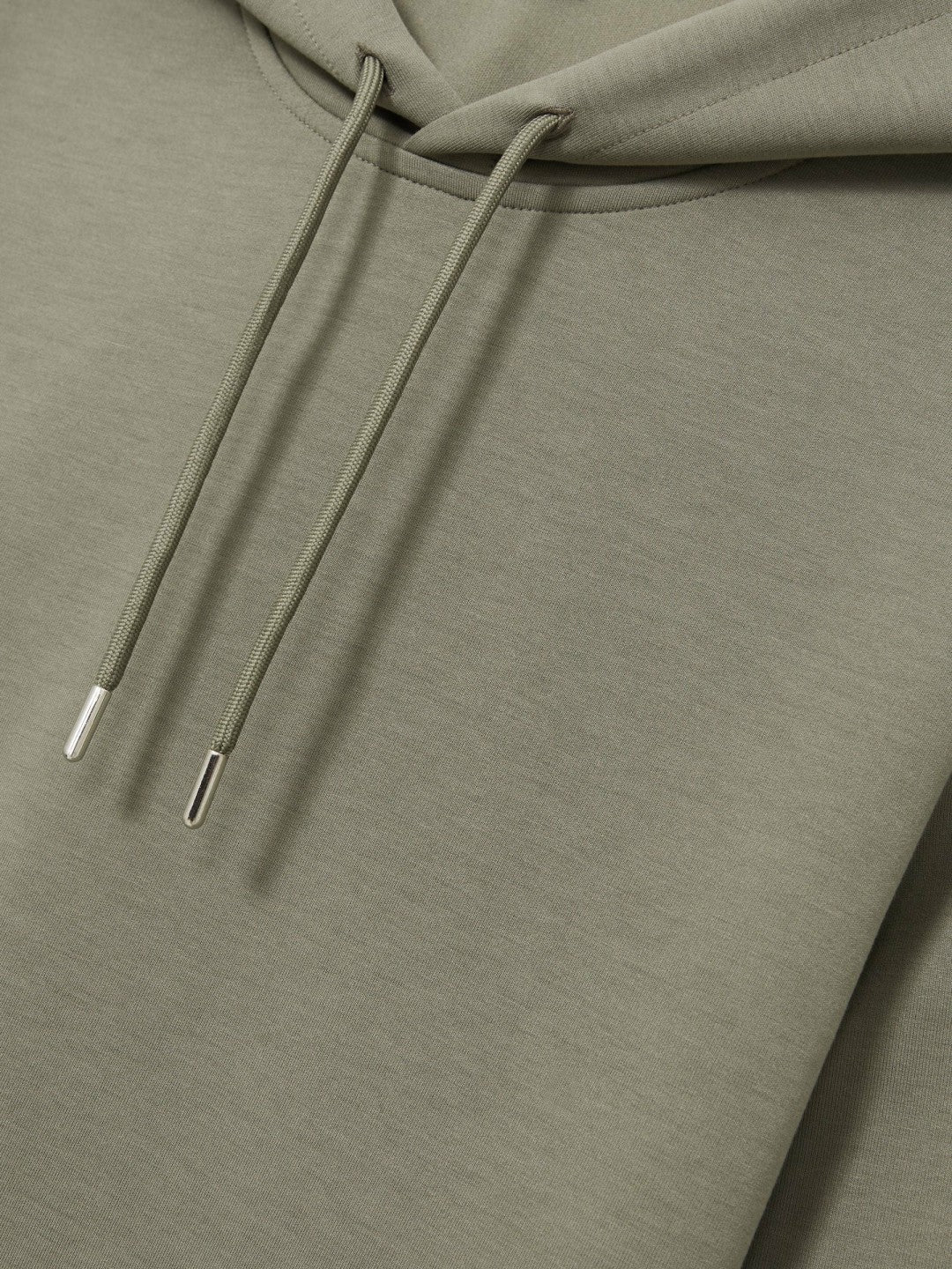 Reiss Value - Interlock Jersey Drawstring Hoodie in Sage