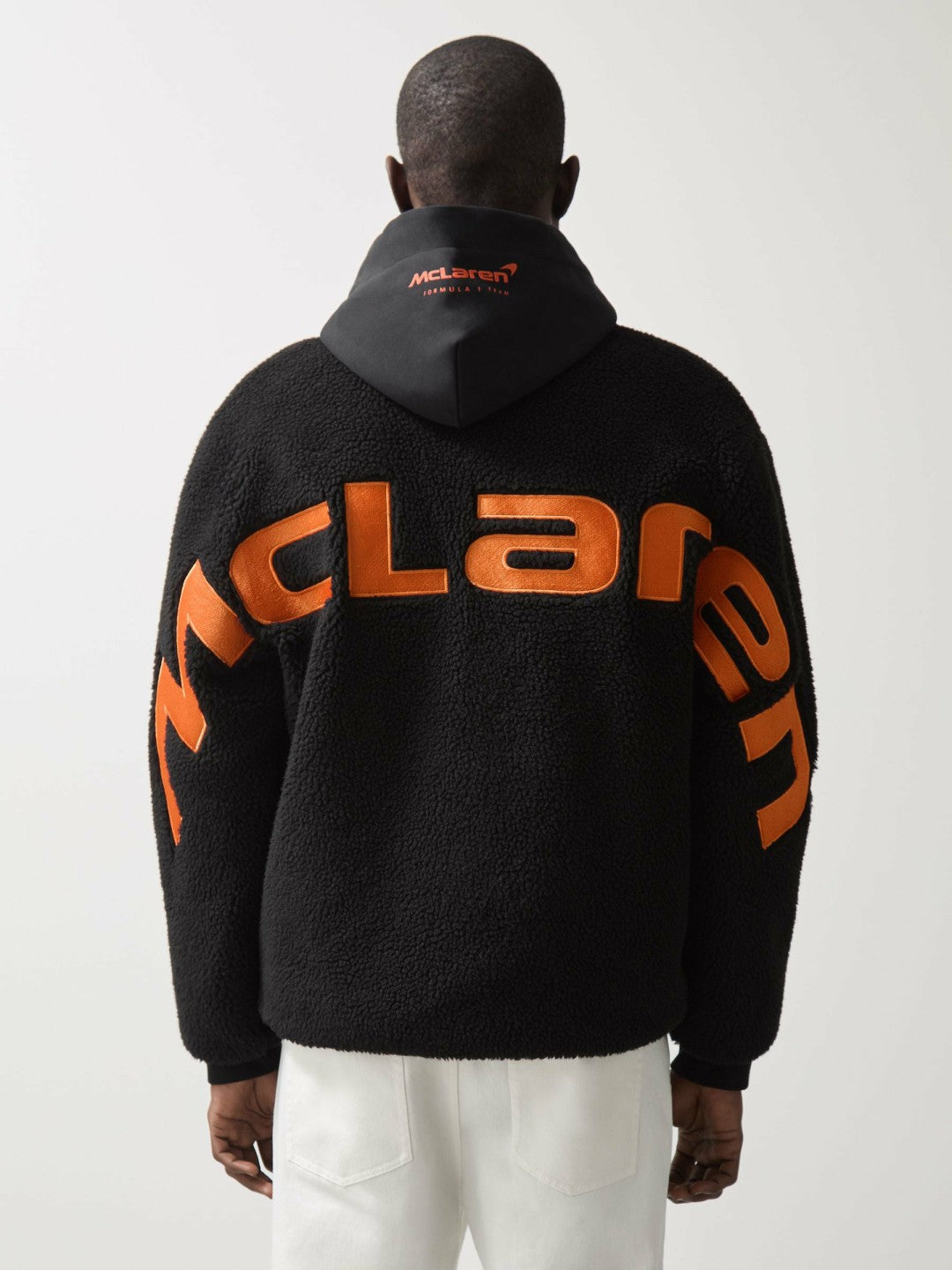 Reiss Featured - McLaren F1 Team Embroidered Fleece Jacket Unisex Fit in Black