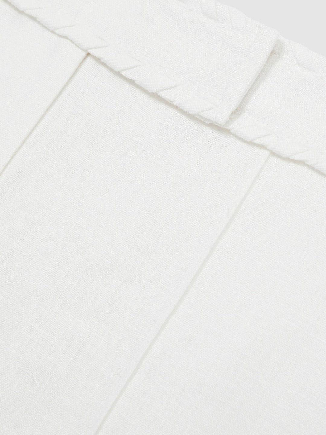 Reiss Linen Whipstitch Shorts in White