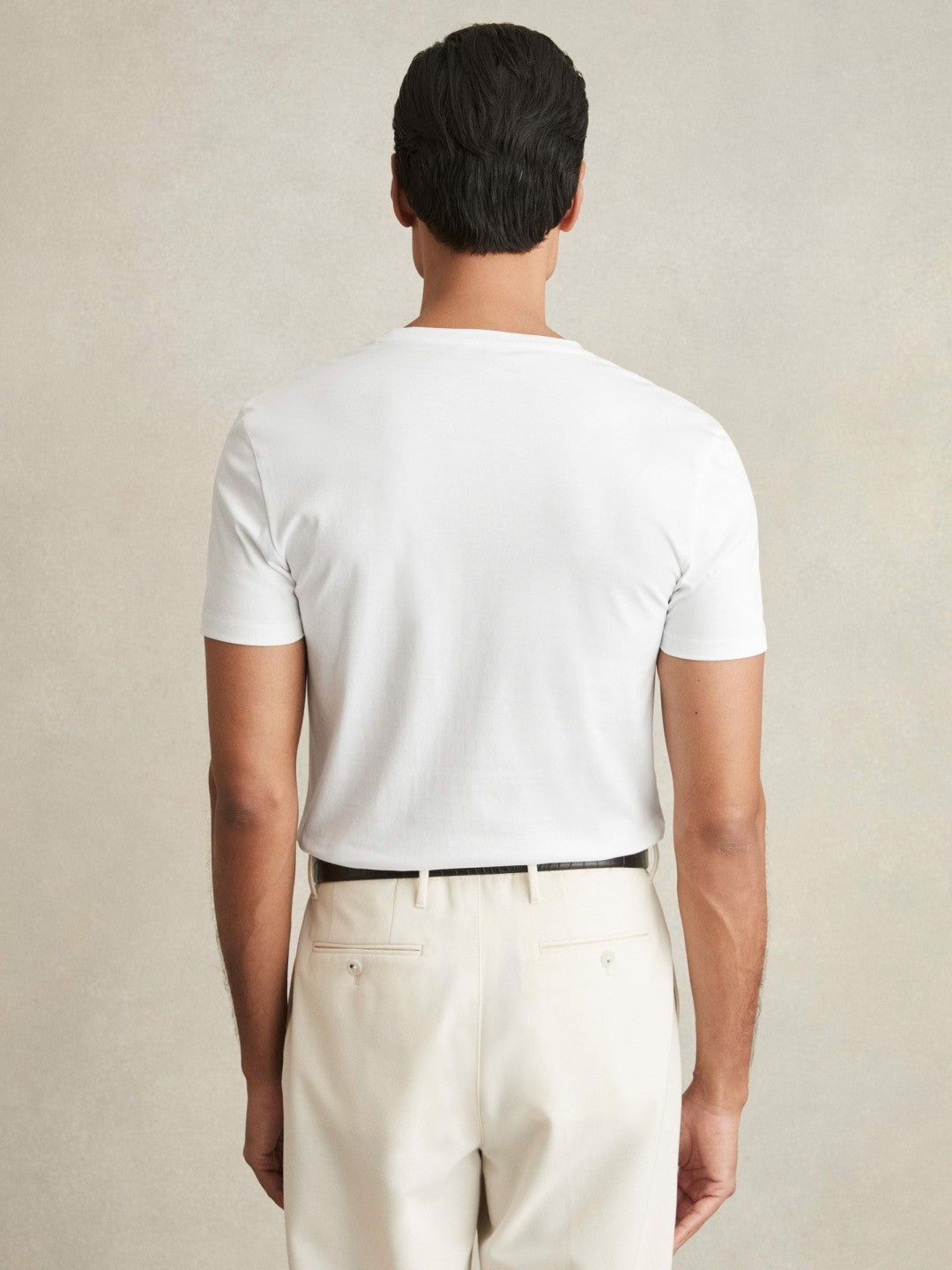 Reiss Cotton Sports-Fit T-Shirt in White