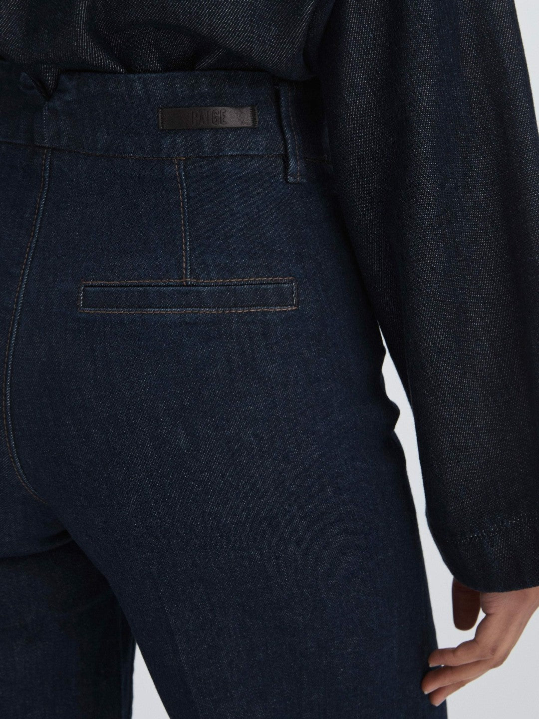 Reiss Paige High Rise Wide Leg Jeans in Edinburgh Dark Blue