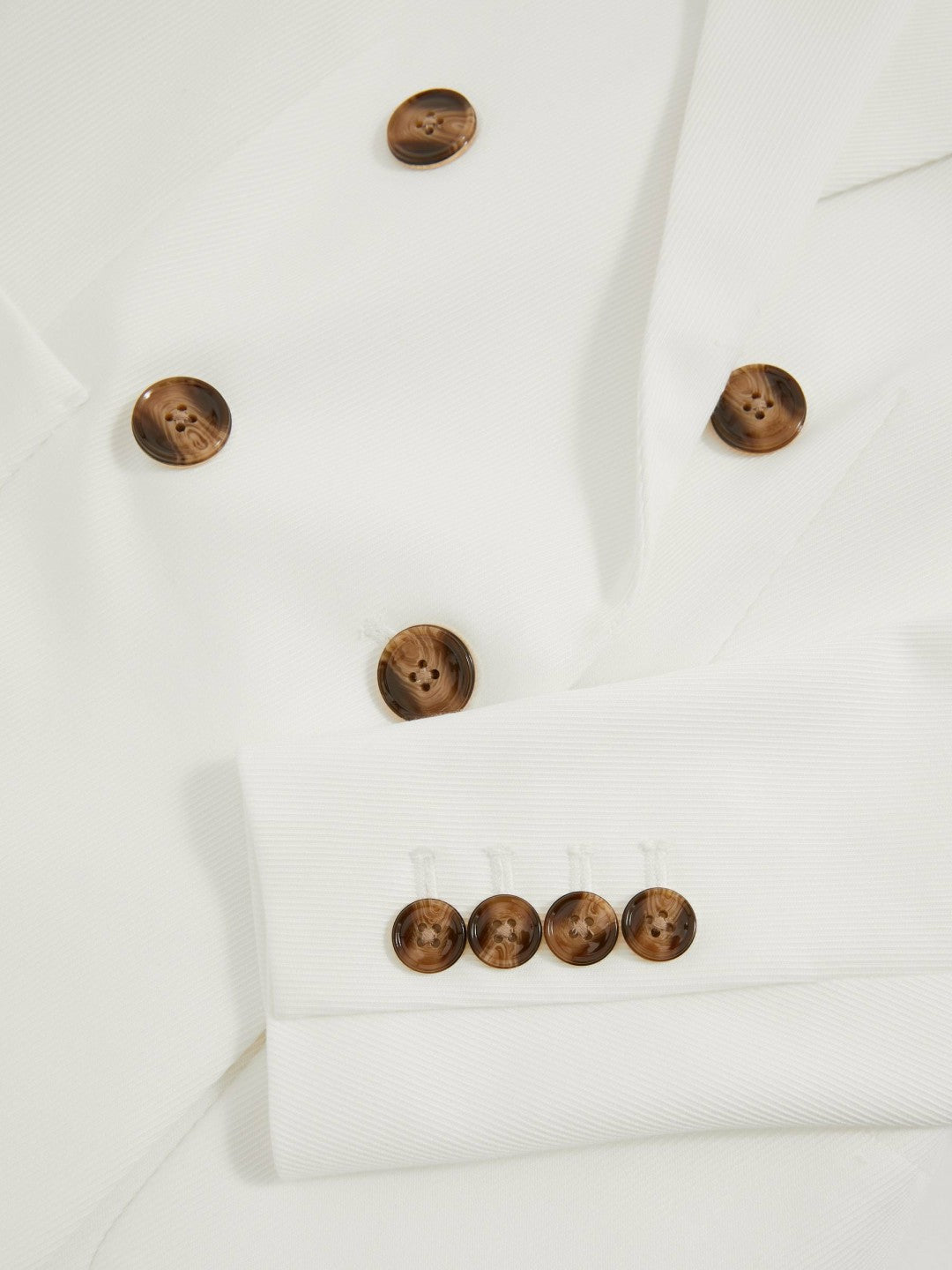 Reiss Double-Breasted Notch-Lapel Blazer in White