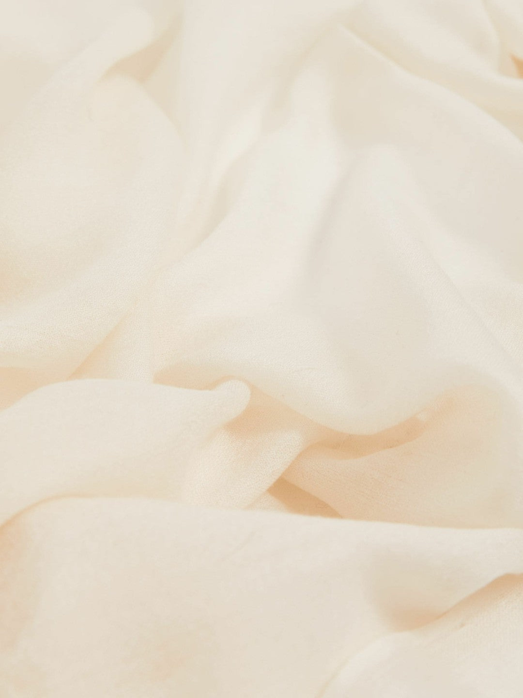 Reiss Wool-Cashmere Lightweight Scarf in Off White