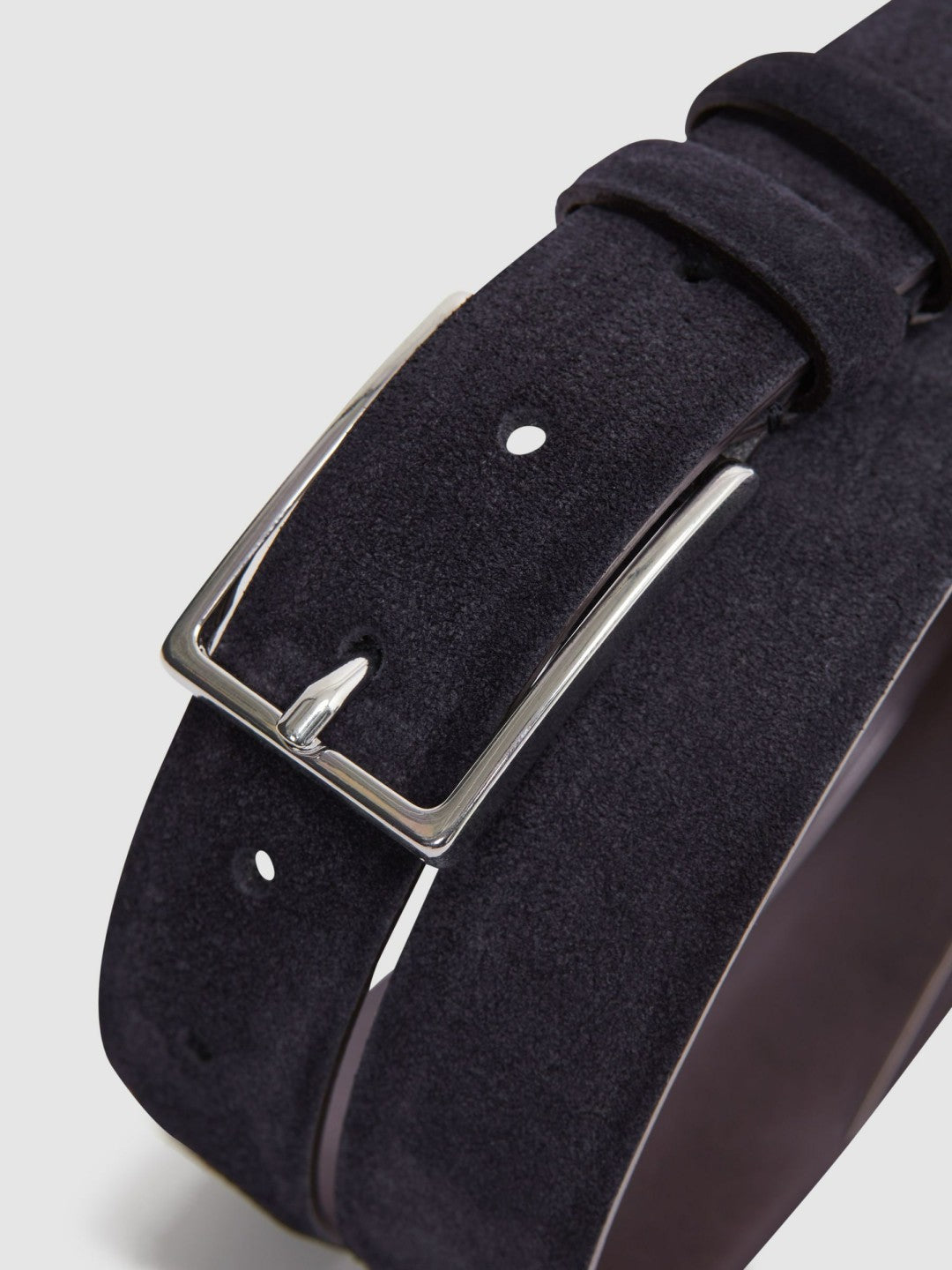 Reiss Suede Belt in Navy