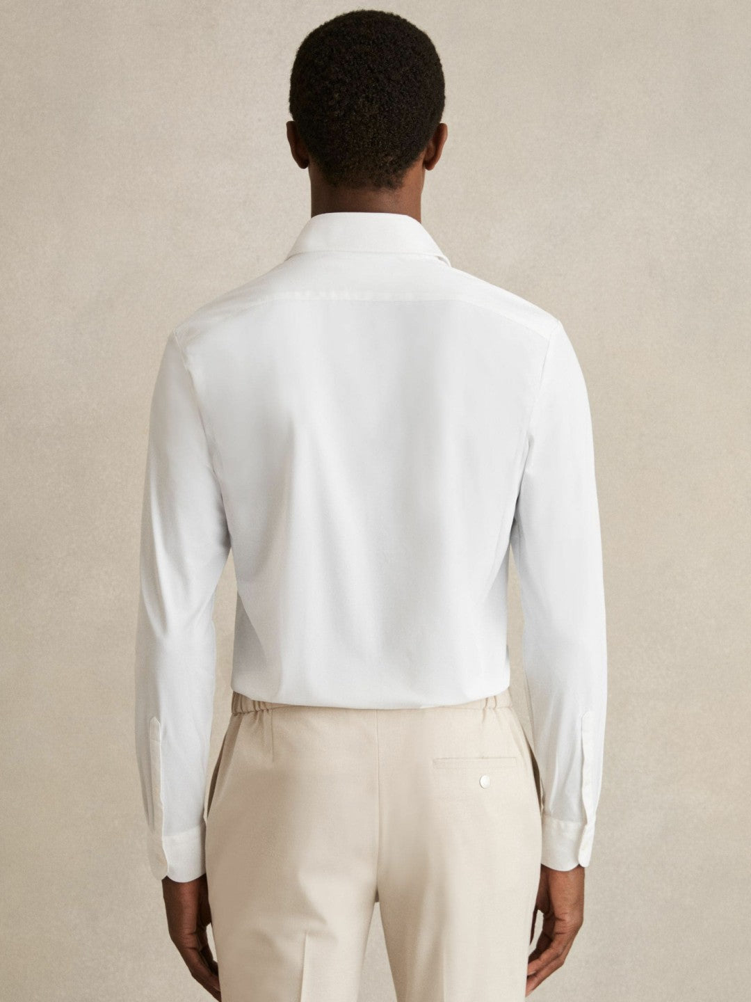 Reiss Regular Fit Button-Through Travel Shirt in White
