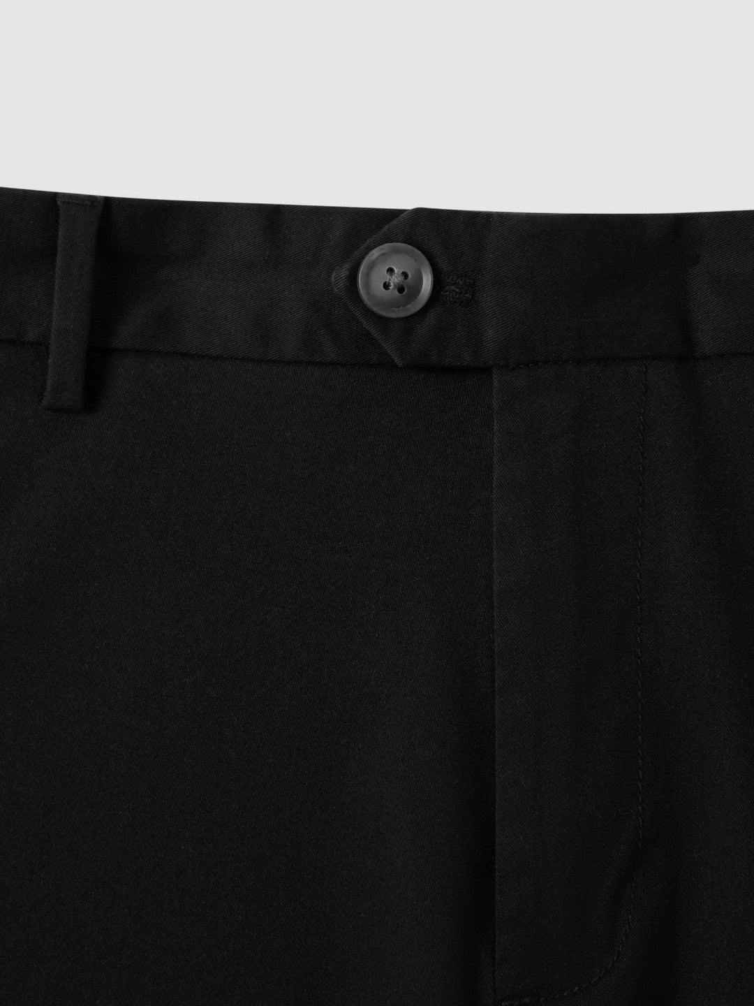 Reiss Cotton Chino Shorts with Stretch in Black