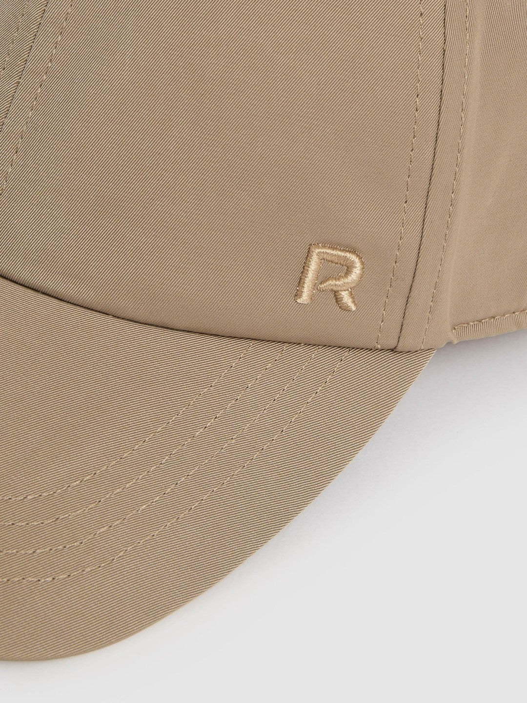 Reiss Logo-Embroidered Baseball Cap in Taupe