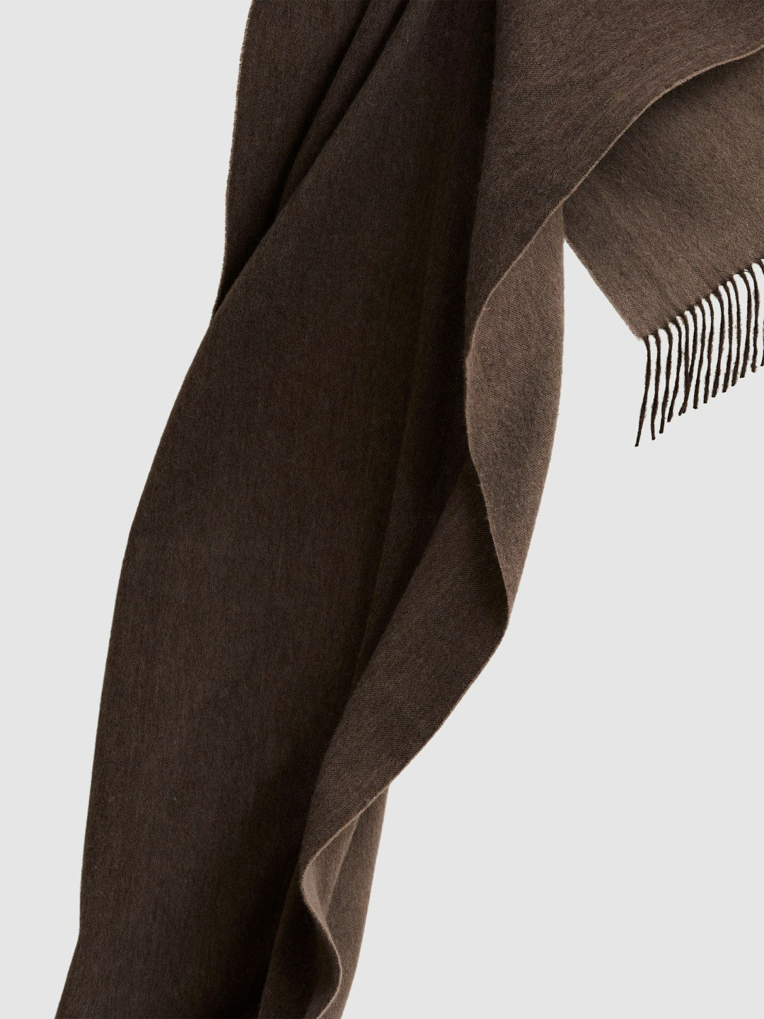 Reiss Featured - Wool-Cashmere Scarf in Chocolate