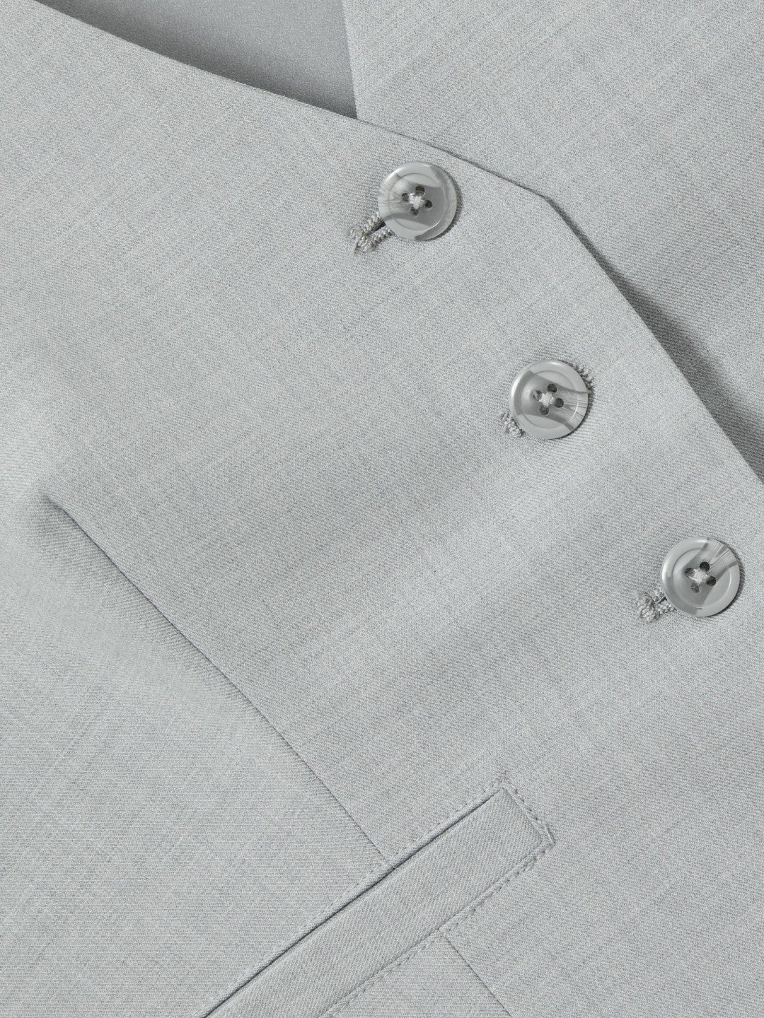 Reiss Offer - Good American Sharkskin Suit Waistcoat in Heather Grey