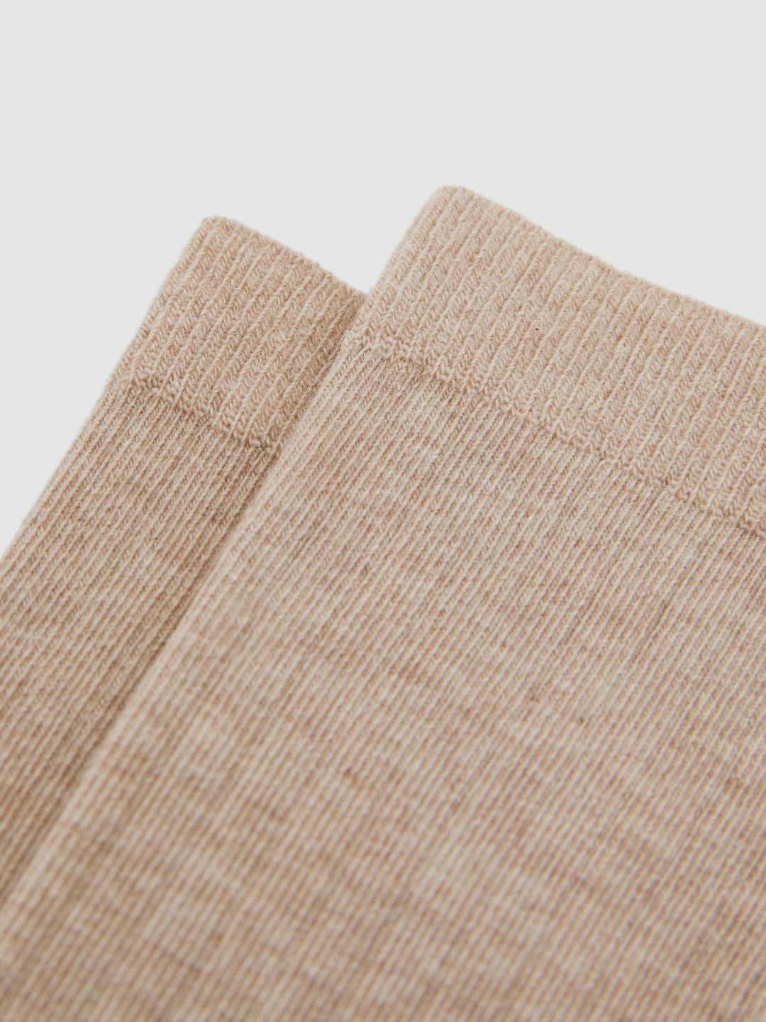 Reiss Cotton Blend Ribbed Loafer Socks in Oatmeal
