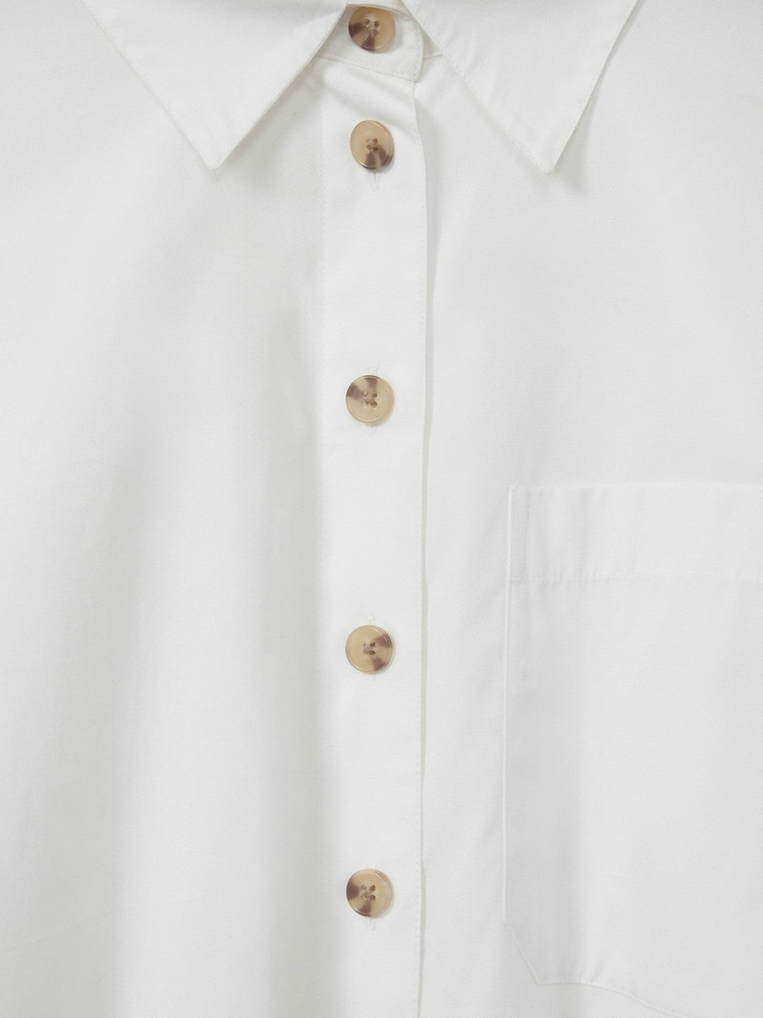 Reiss Oversize Cotton Cropped Shirt in White