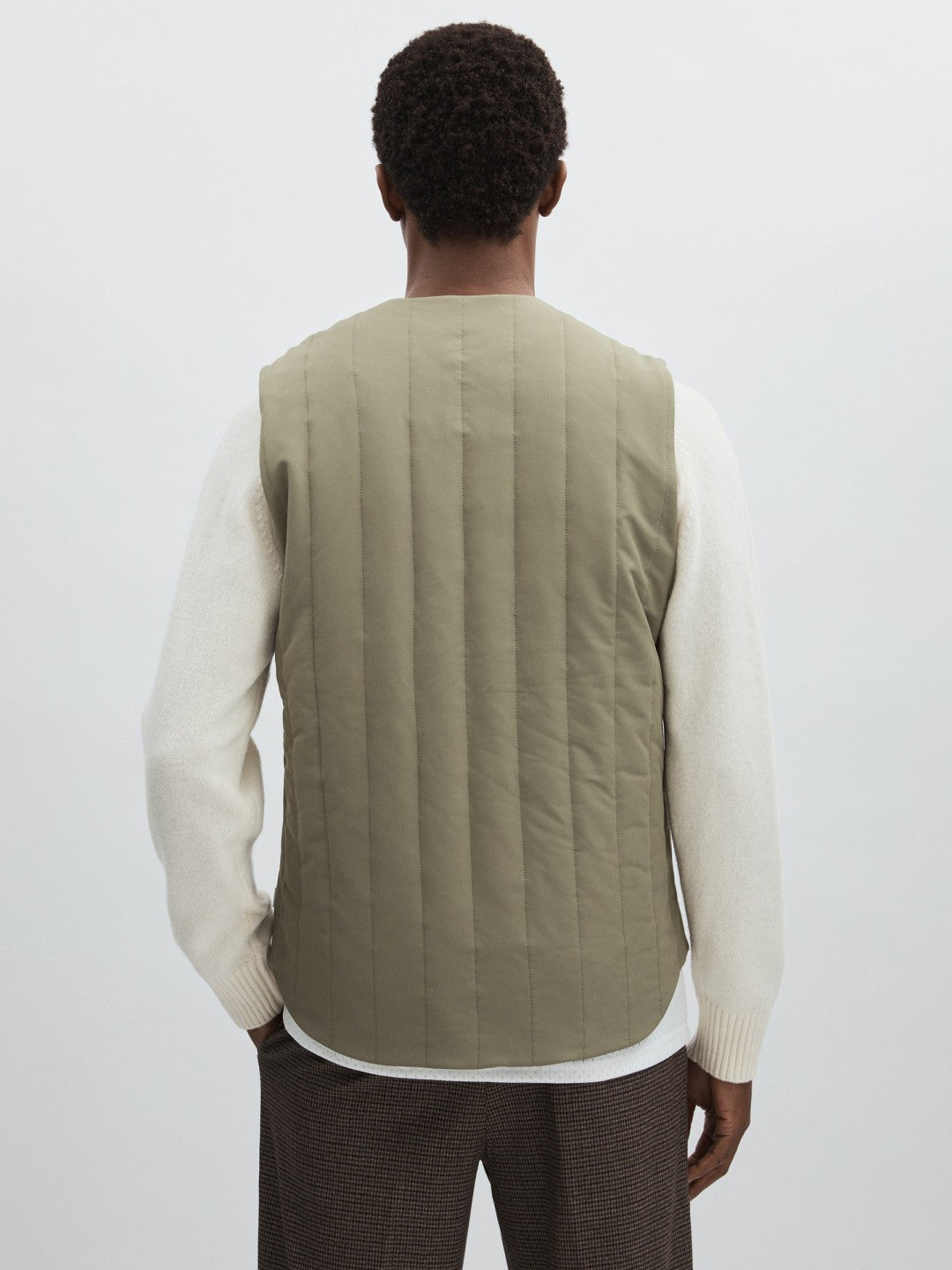 Reiss Sale - Les Deux Quilted Technical Gilet in Green