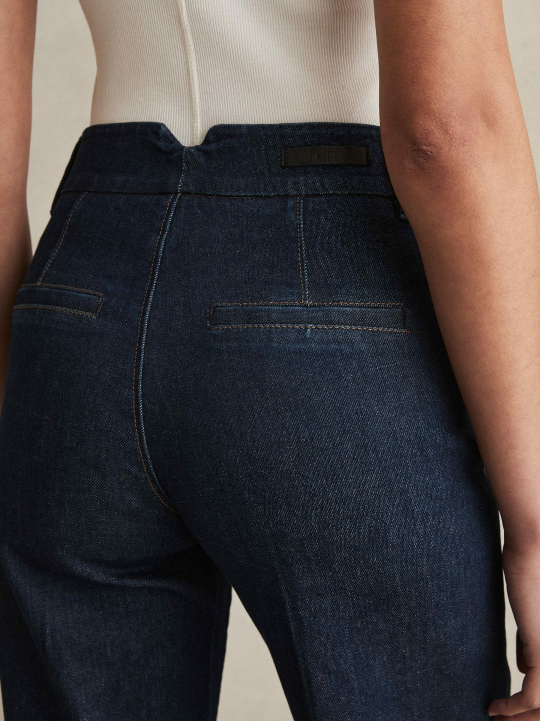 Reiss Paige Petite Wide-Leg Jeans in Dark Edinburgh Blue