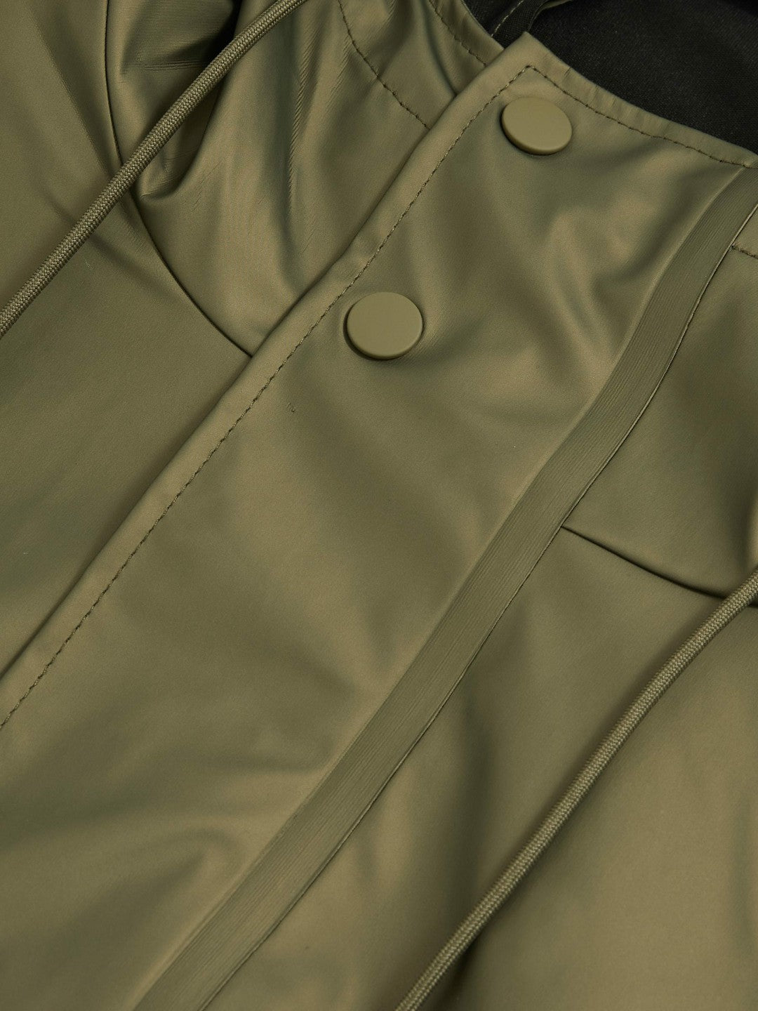 Reiss Rains Long Hooded Jacket in Revel Brass Green