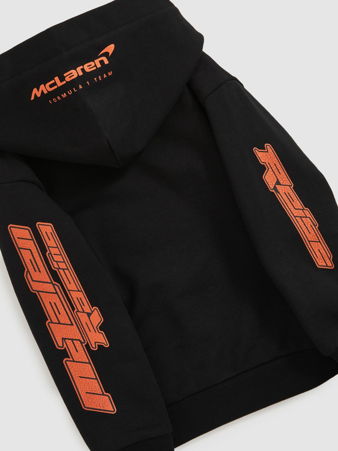 Reiss 9-13 yrs McLaren F1 Team Cotton Logo Hoodie Unisex Fit in Black