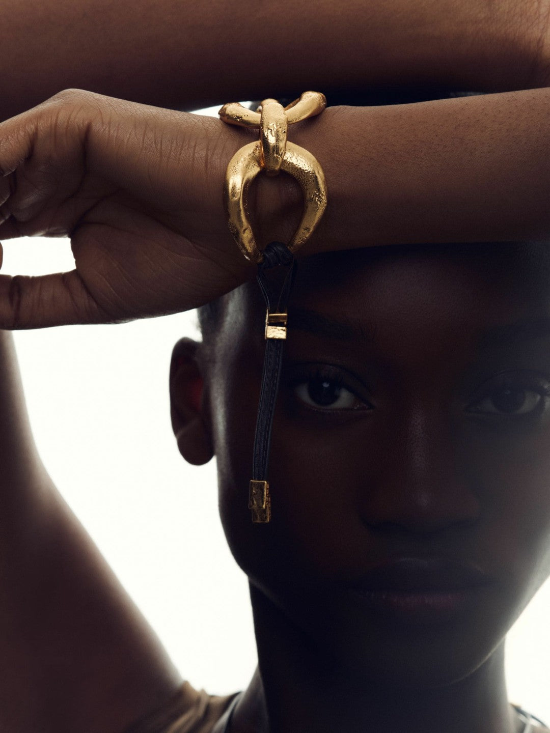 Reiss Molten Link Bracelet in Gold Tone