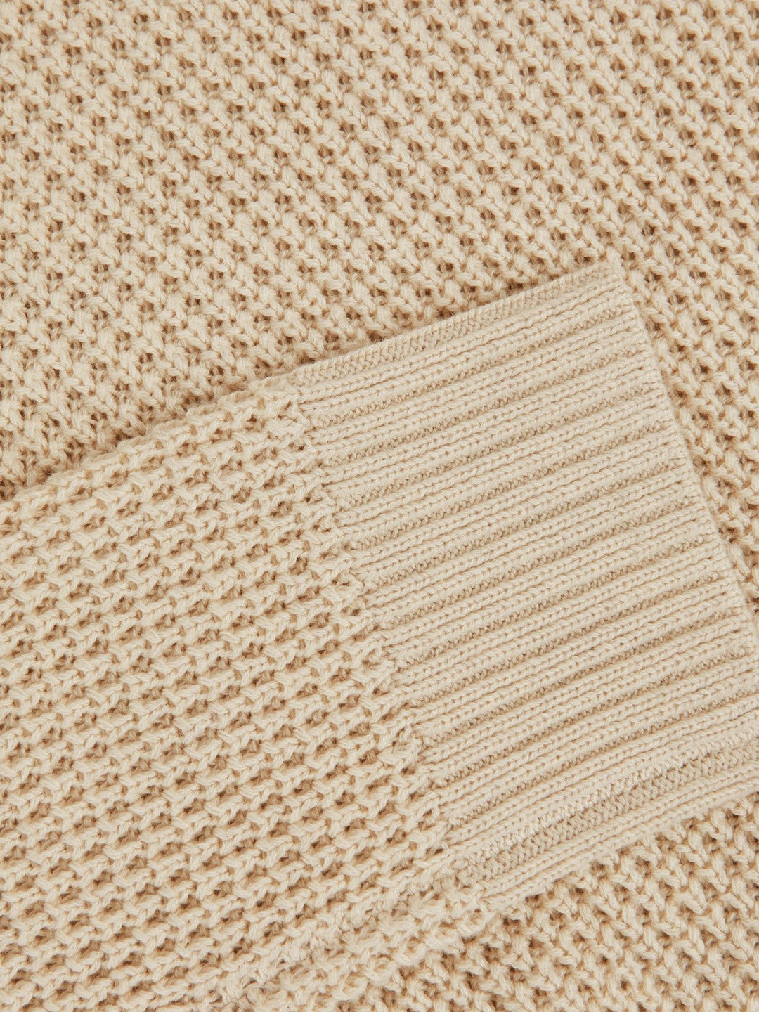 Reiss Popular Choice - Paige Cotton Waffle-Knit Sweater in Natural