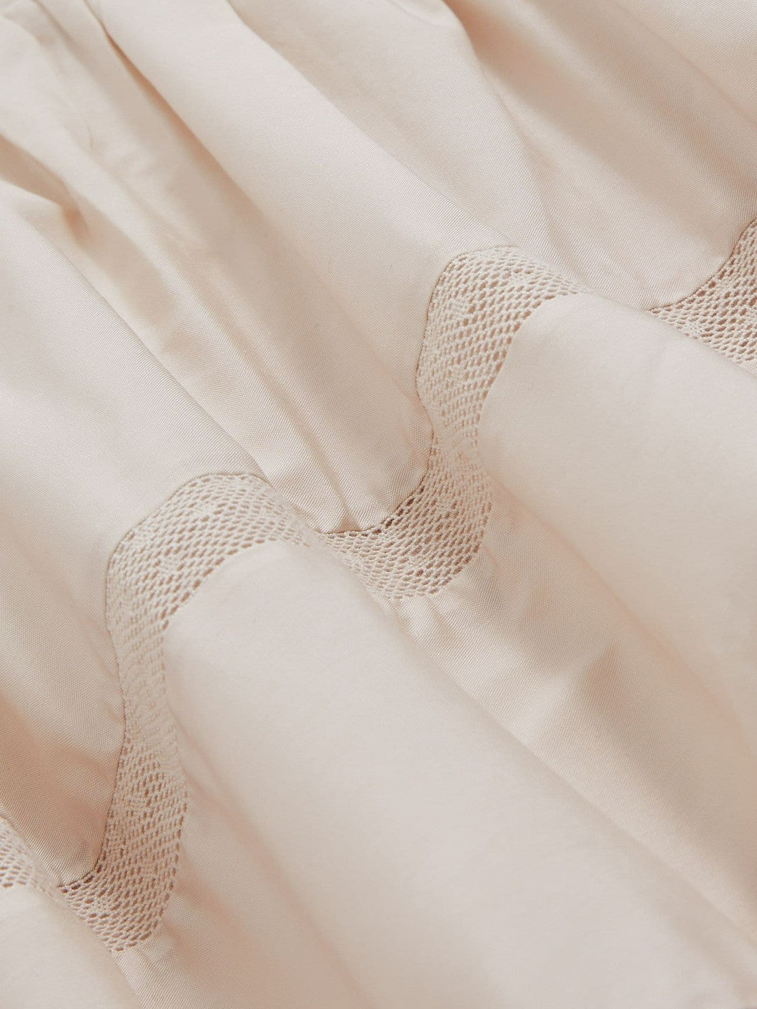 Reiss Shirred Ruffle Hem Mini Dress in Neutral