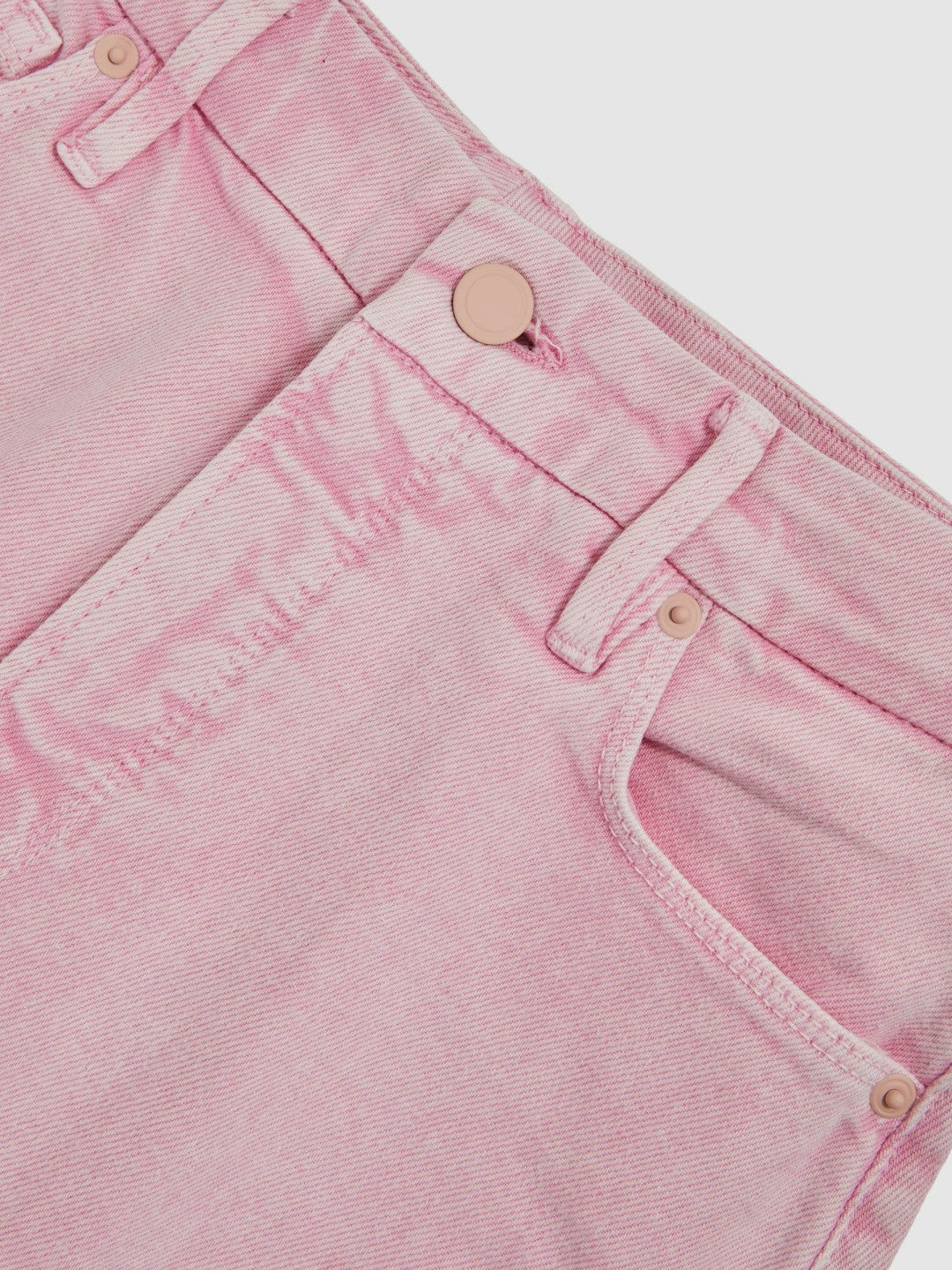 Reiss Cropped Palazzo Jeans in Rose Pink