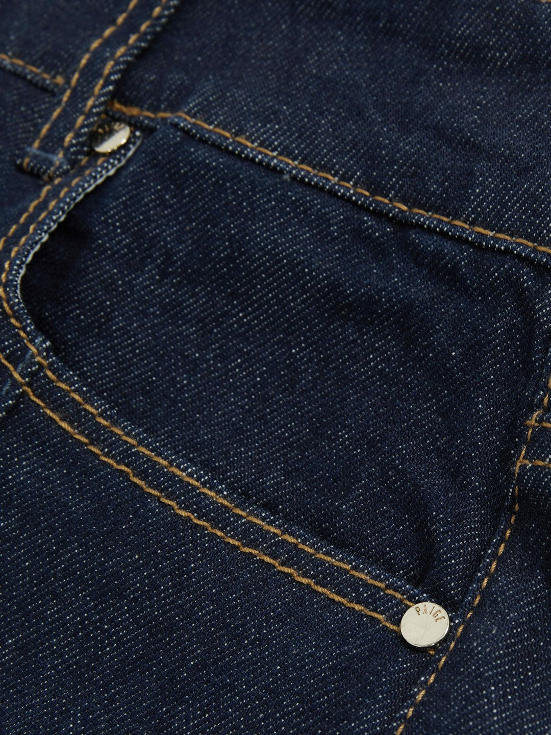 Reiss Value - Paige Wide Leg Pintuck Jeans in Anais Blue