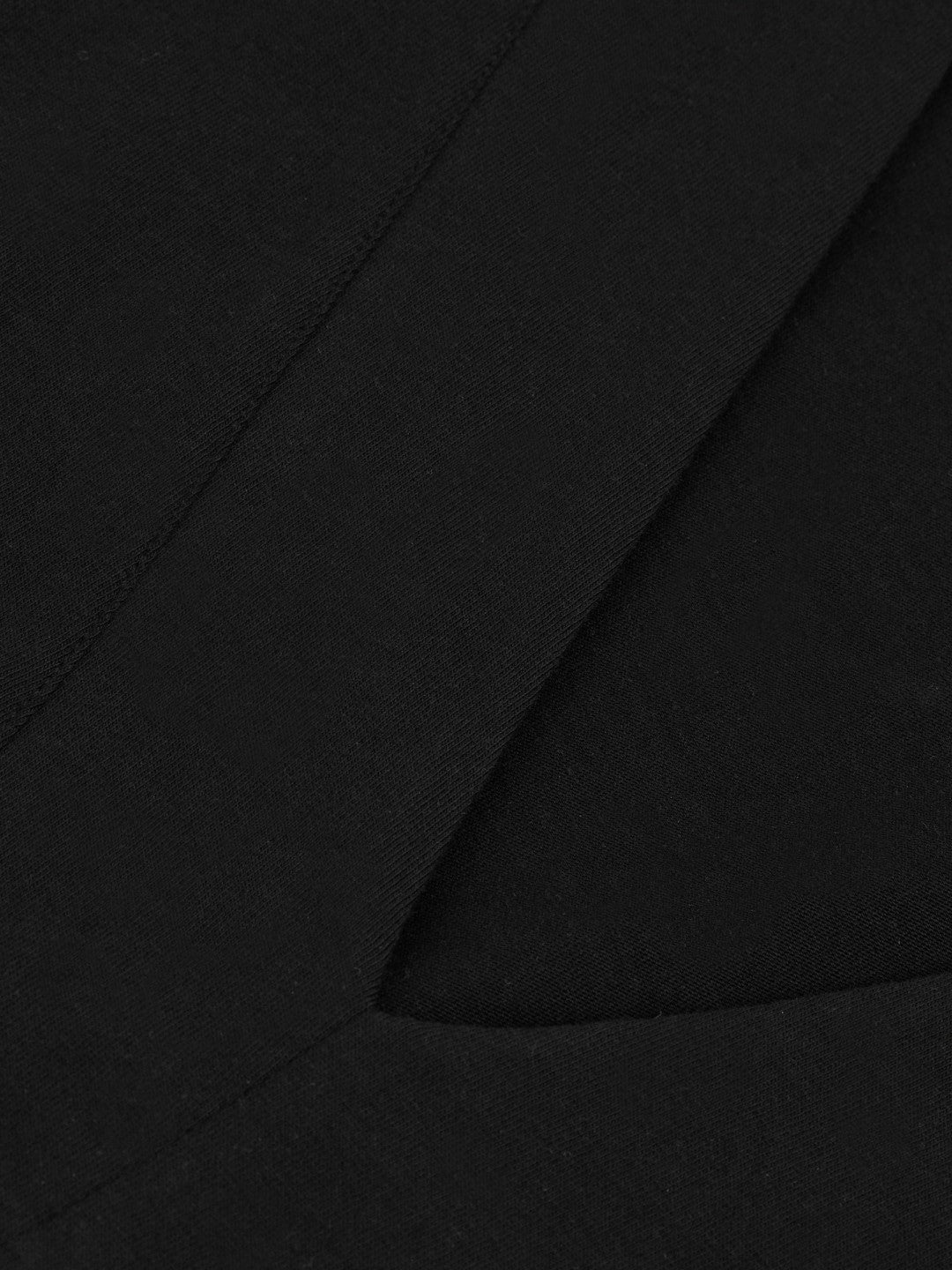 Reiss Popular Choice - Cotton Shoulder-Pad V-Neck Top in Black