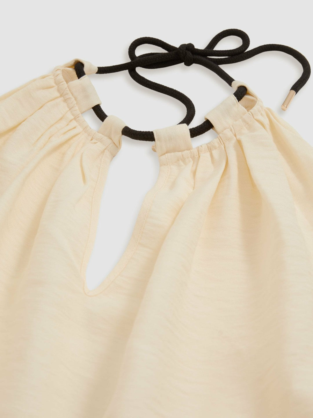 Reiss Halterneck Beach Cover-Up Swing Dress in Cream
