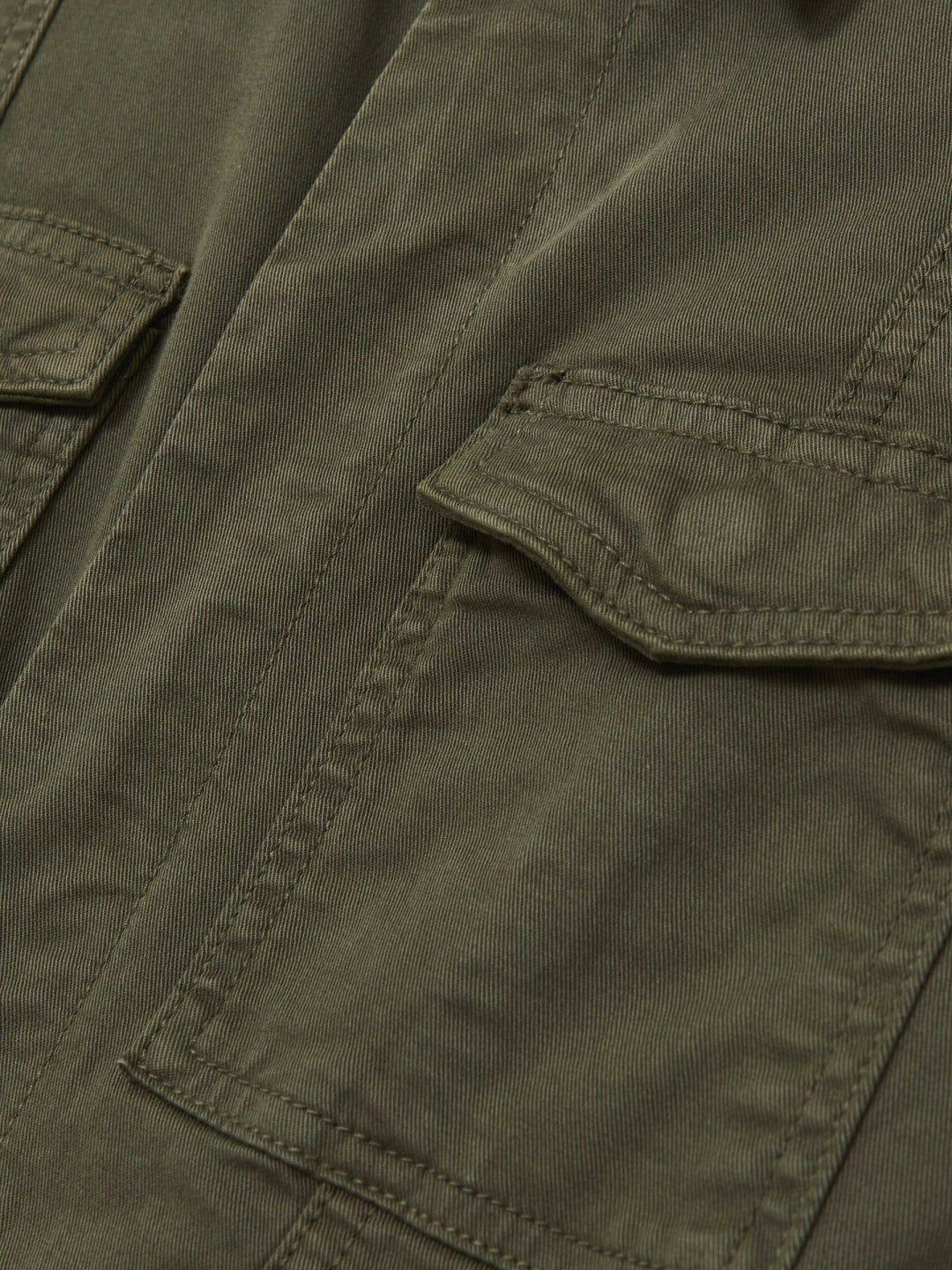Reiss Savings - Good American Cotton Twill Jumpsuit with Stretch in Khaki