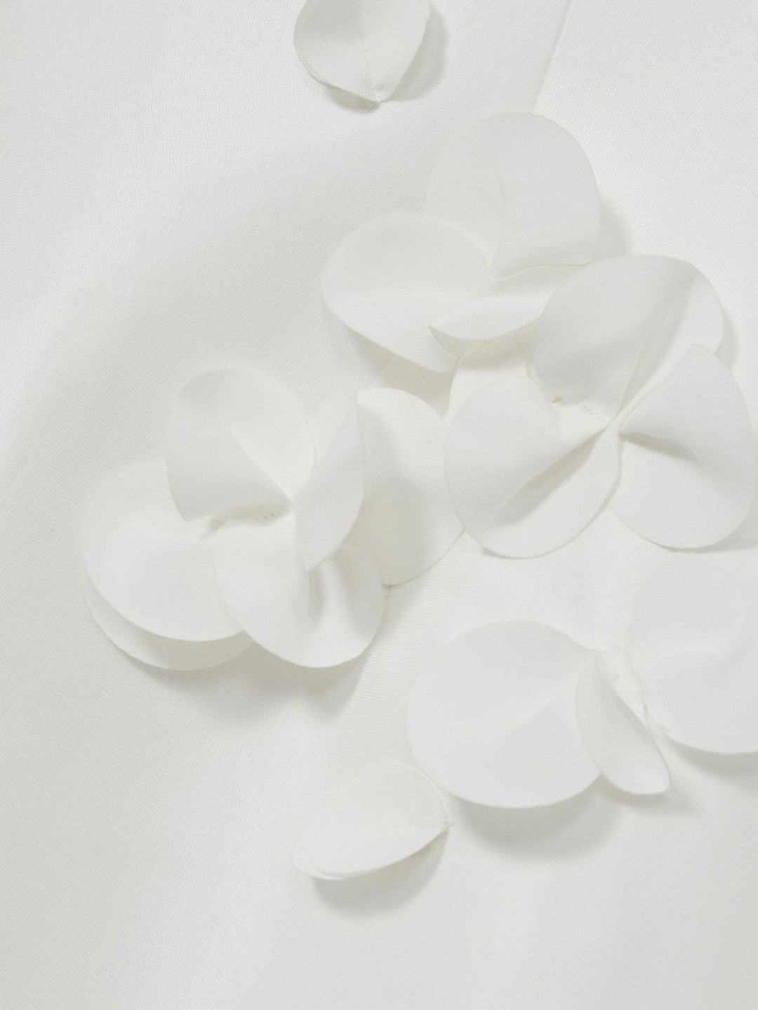 Reiss Acler Ivory Petal Detail Fitted Midi Dress in Ivory