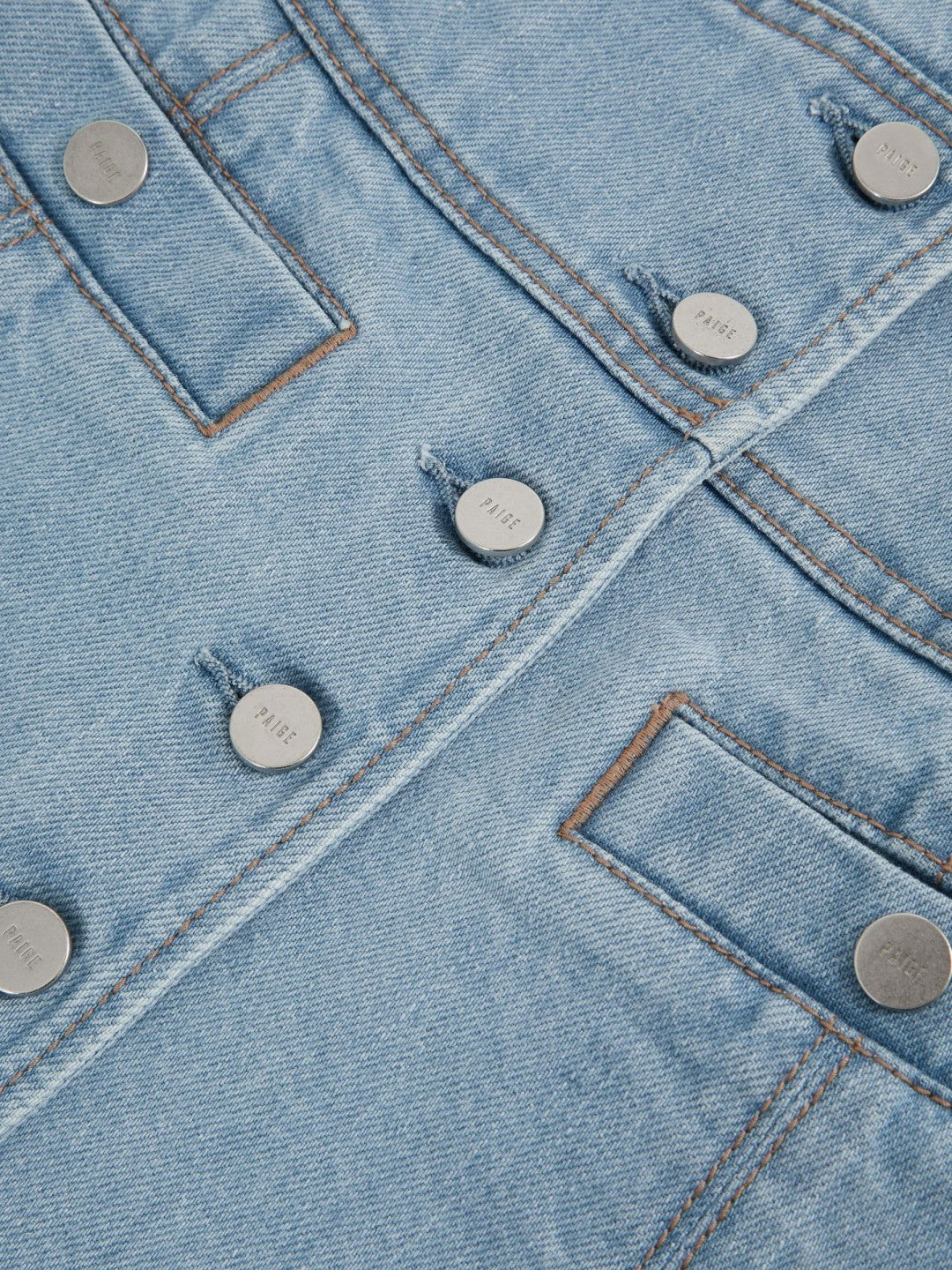 Reiss Paige Denim Button-Through Mini Dress in Jocelyn Blue