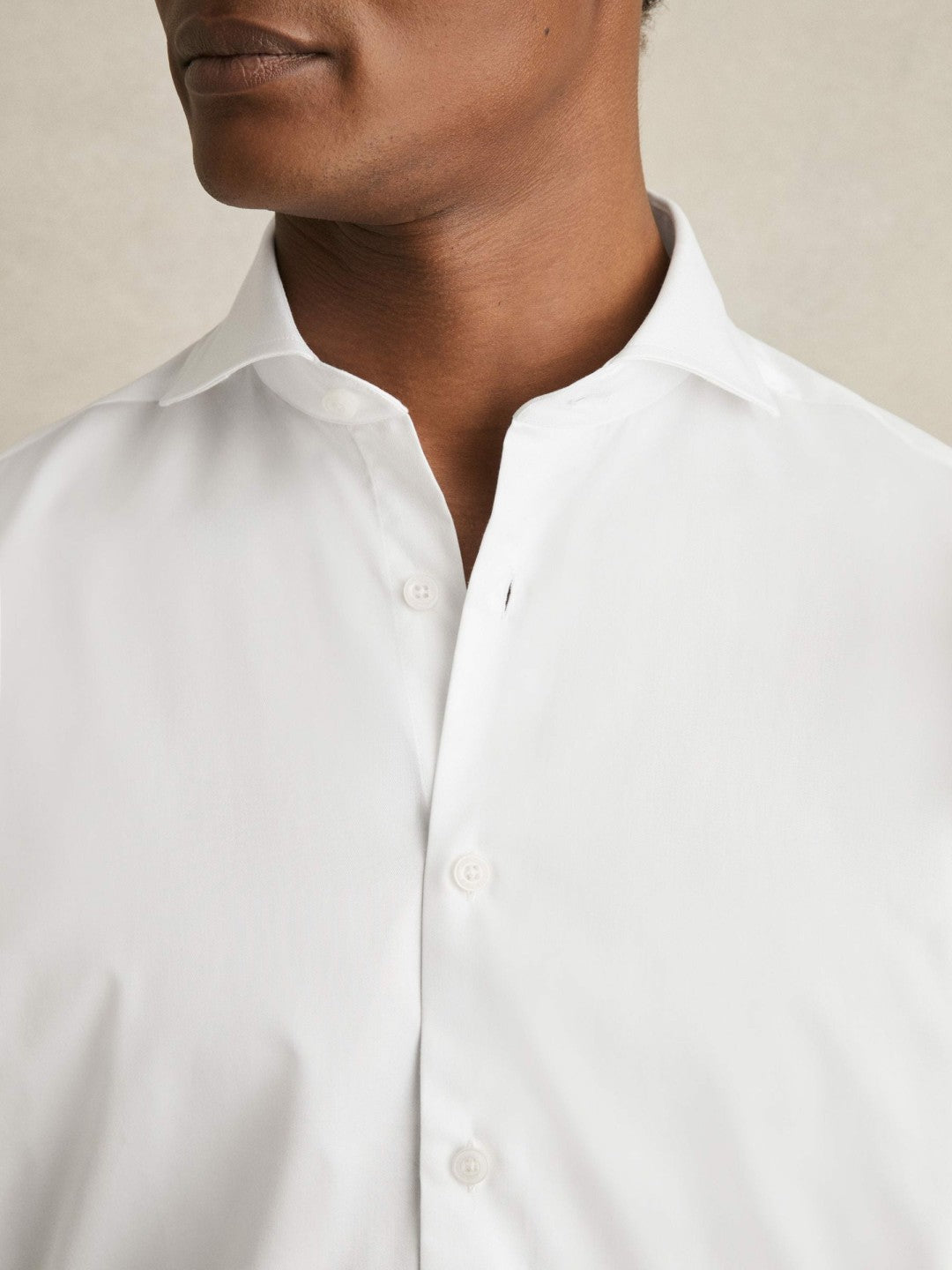 Reiss Offer - Regular Fit Slim-Fit Cotton Double-Cuff Shirt in White