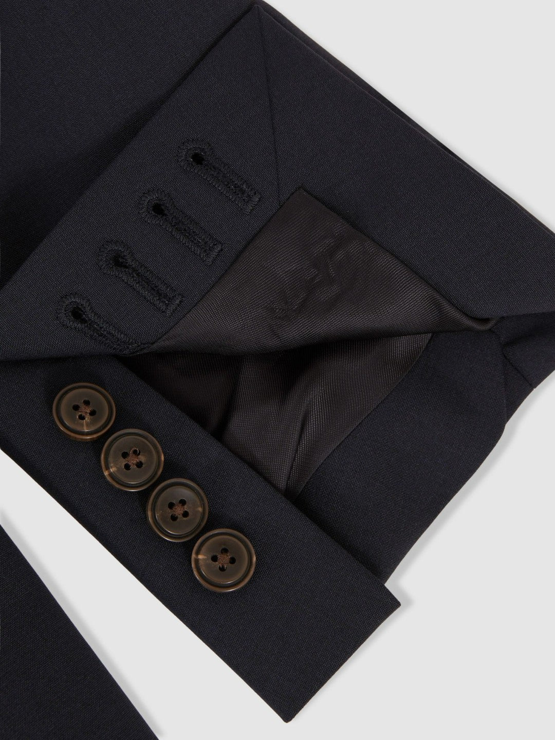 Reiss Wool-Blend Single-Breasted Suit Blazer Slim-Fit in Navy