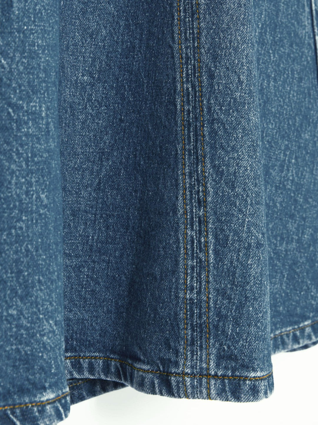 Reiss Deal - Denim Panelled Midi Skirt in Indigo