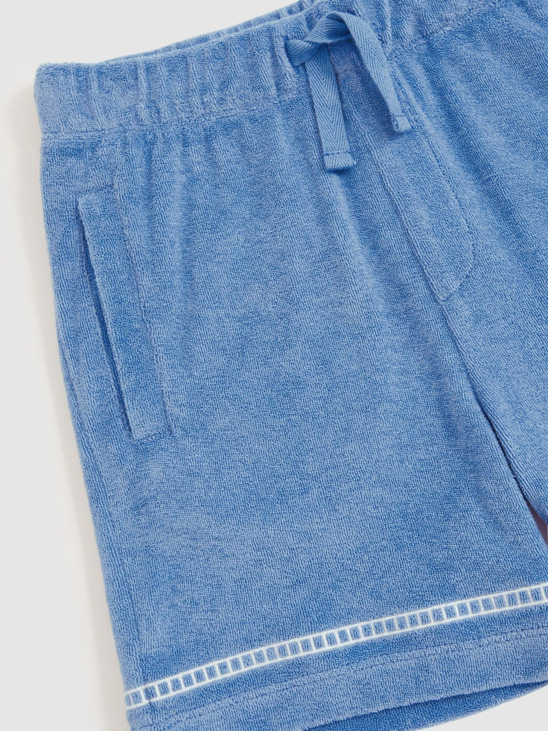 Reiss Sale - 13-14 yrs Towelling Brand-Embroidered Shorts in Airforce Blue