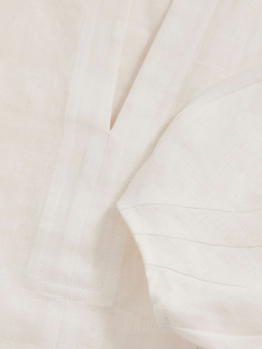 Reiss Linen Balloon-Sleeve Top in Ivory