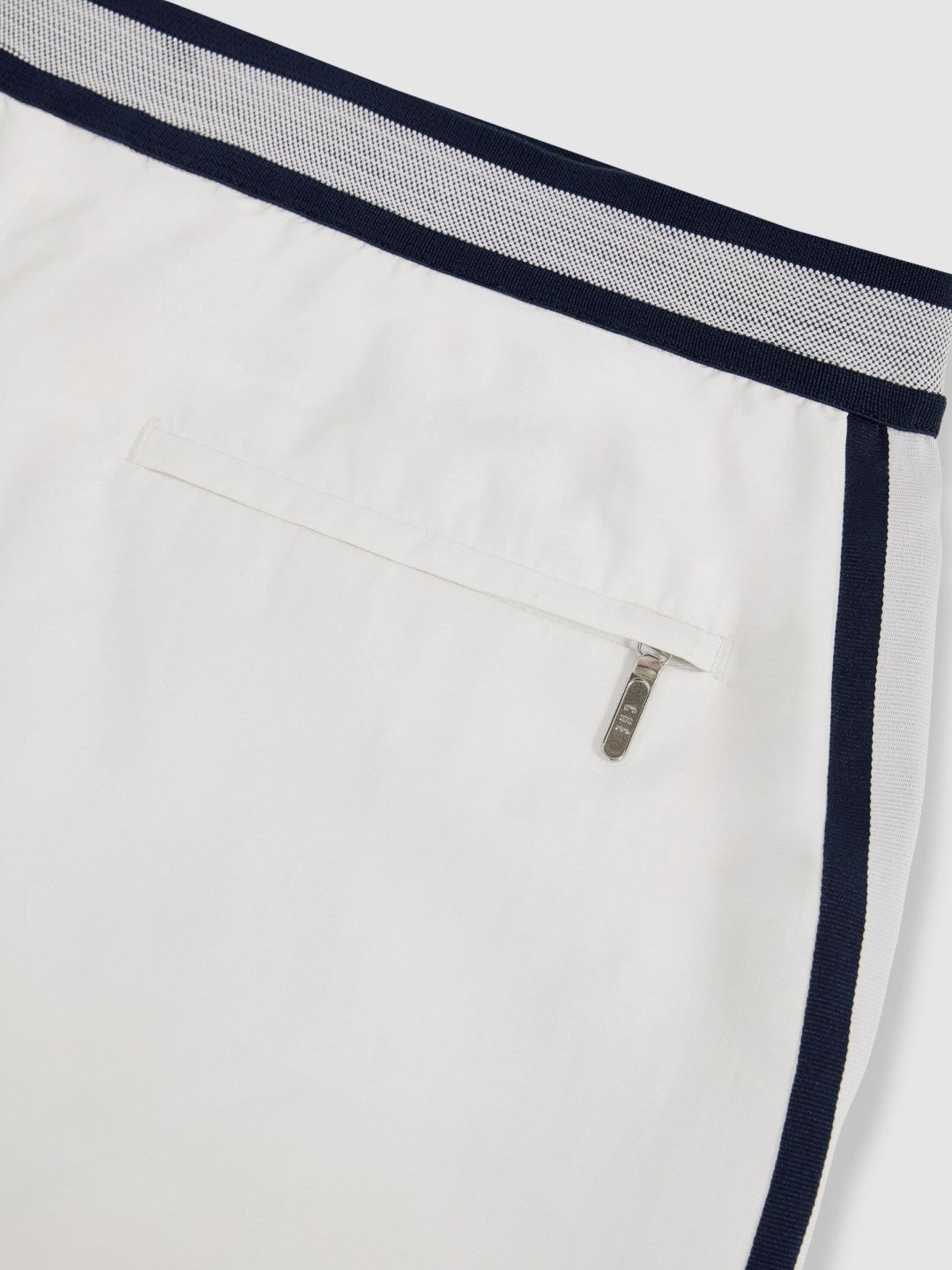 Reiss Affordable - | Ché Stripe-Trim Swim Shorts in White