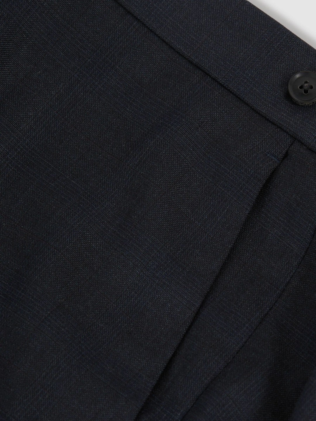 Reiss Best Seller - Wool Check Slim-Fit Suit Trousers in Navy