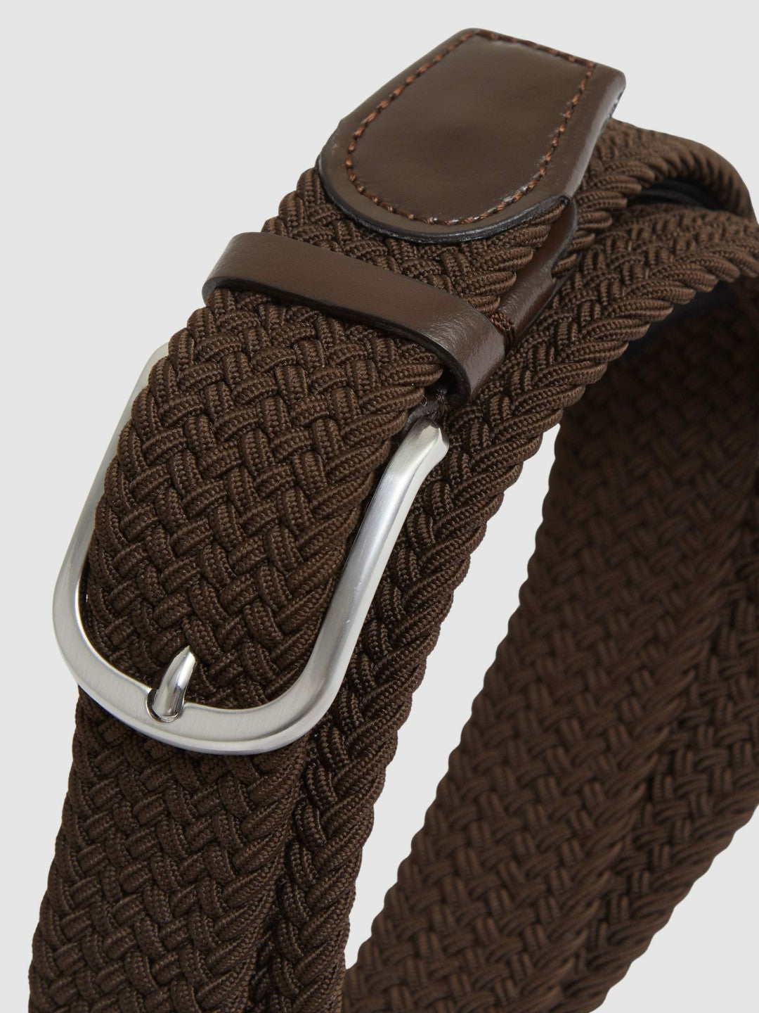 Reiss Basket Weave Belt in Dark Brown