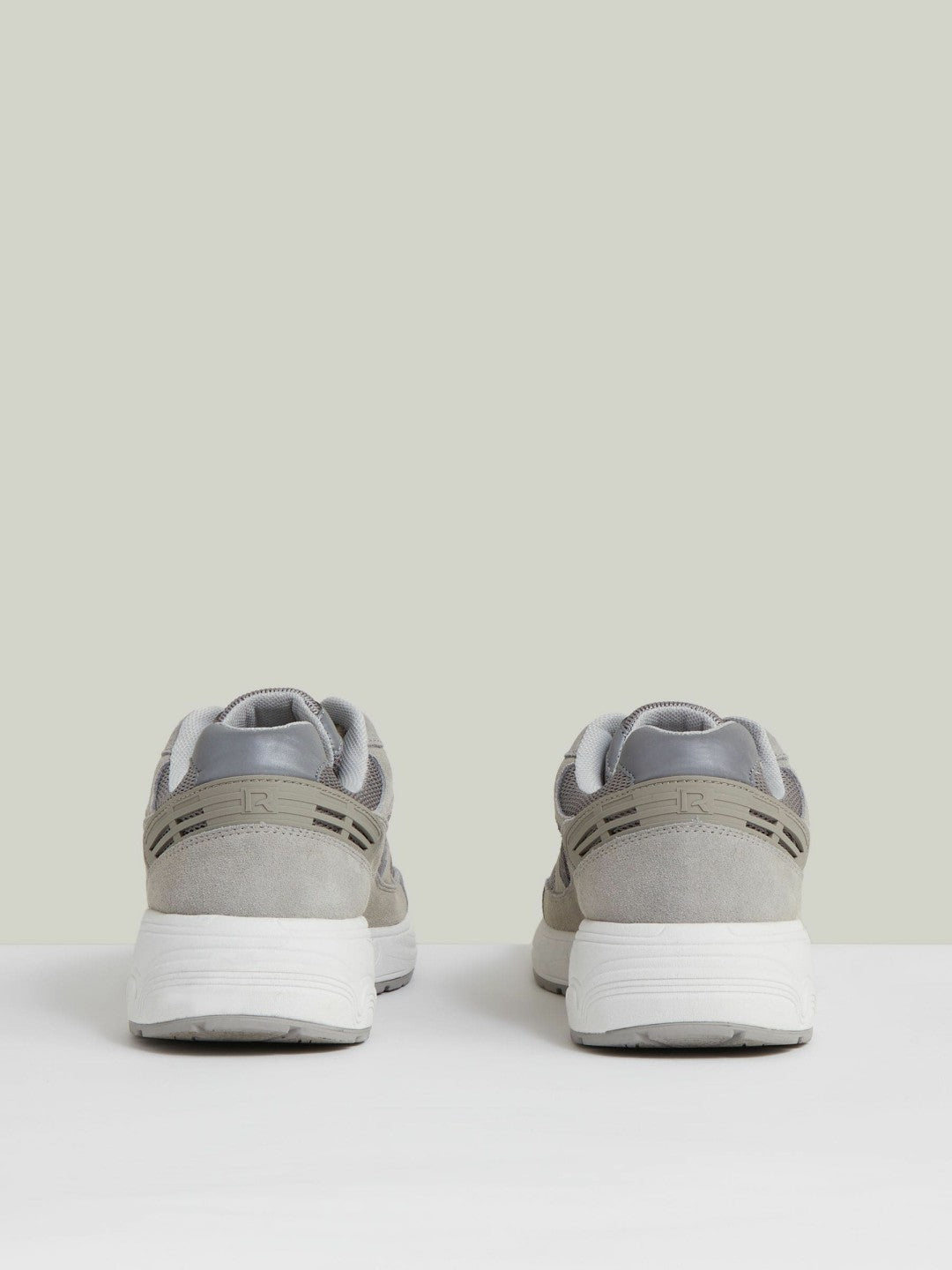 Reiss Offer - Panelled Running Trainers in Grey